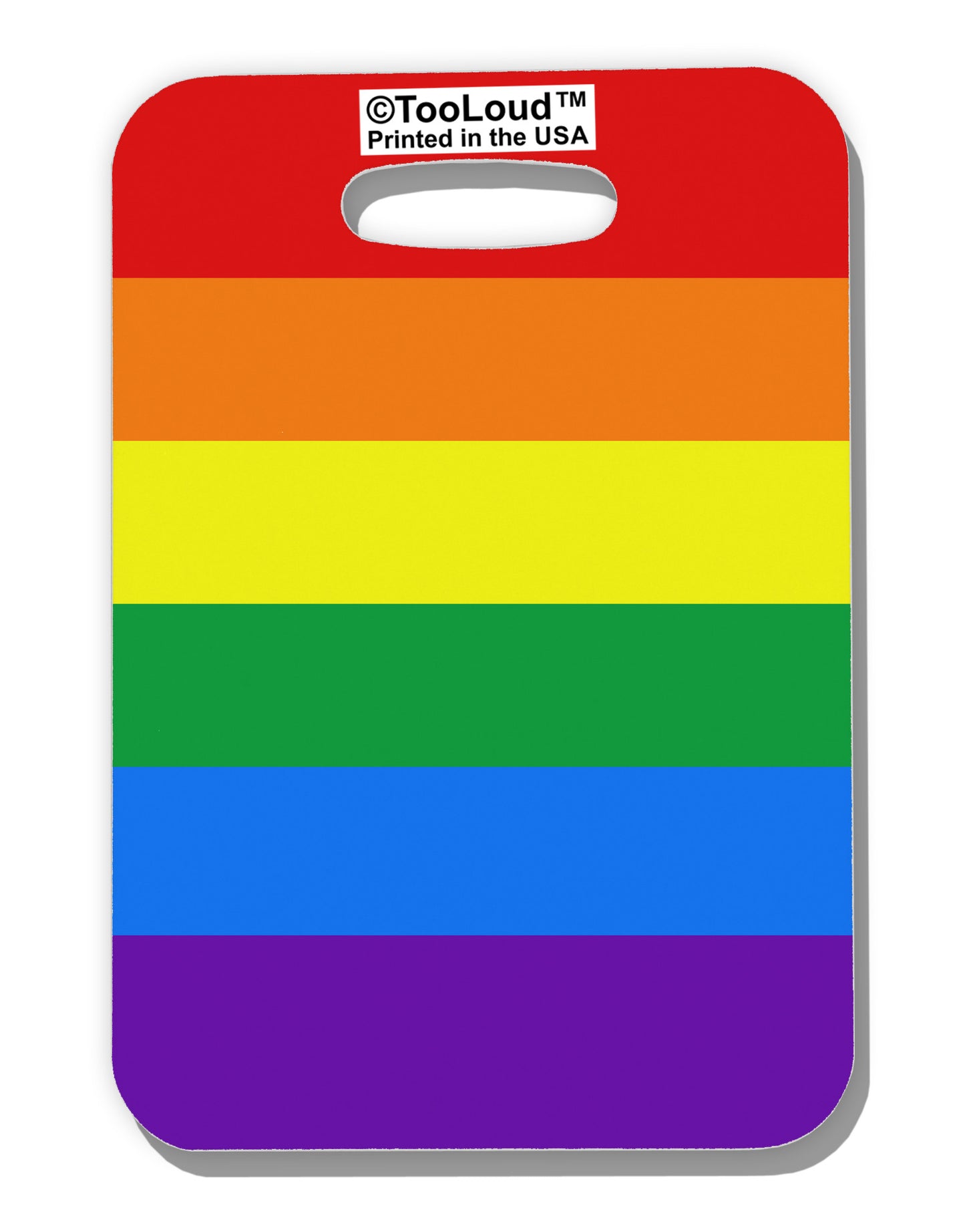 Rainbow Horizontal Gay Pride Flag Luggage Tag Dual Sided All Over Print by-Luggage Tag-TooLoud-White-One Size-Davson Sales
