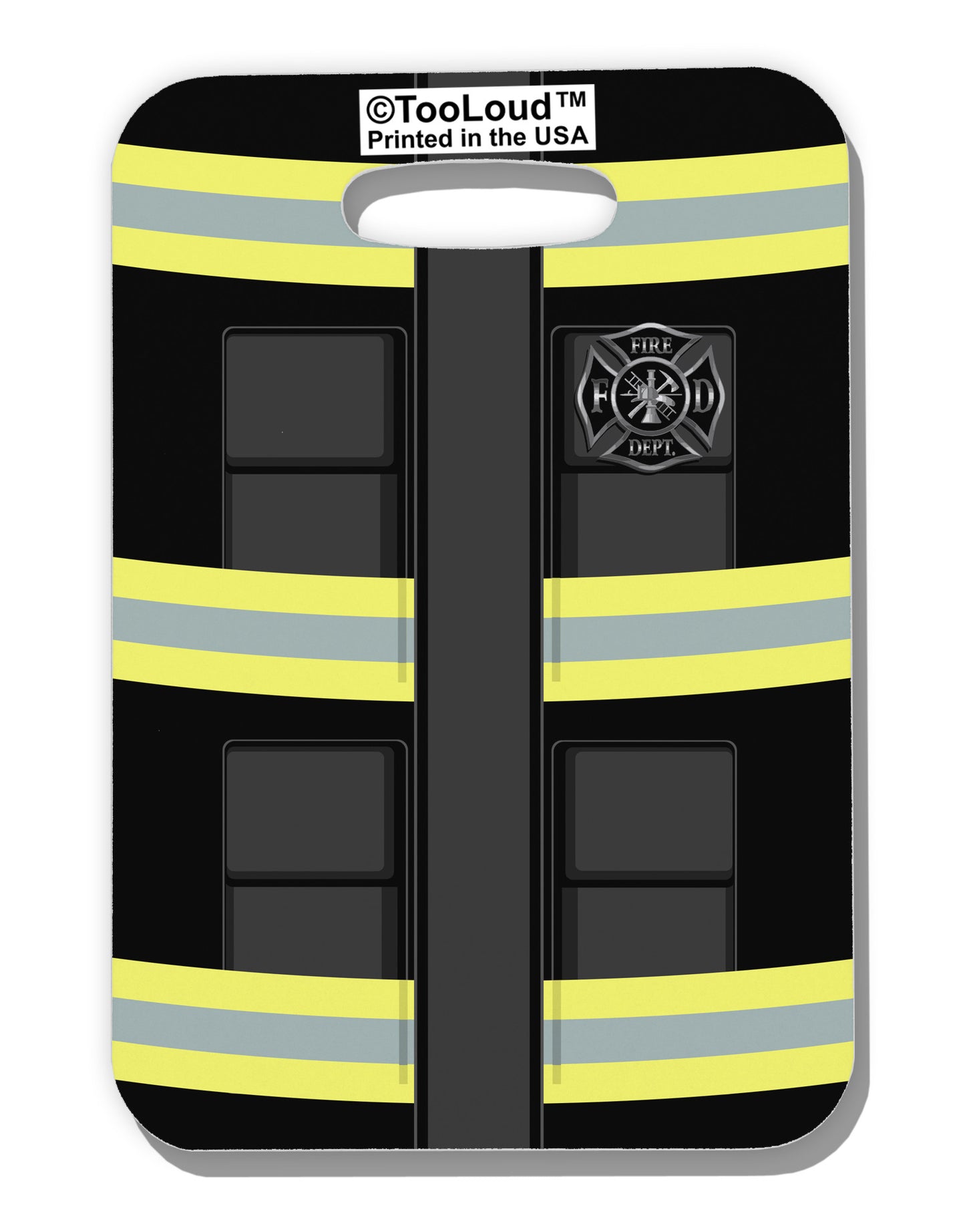 Firefighter Black AOP Luggage Tag Single Side All Over Print-Luggage Tag-TooLoud-White-One Size-Davson Sales