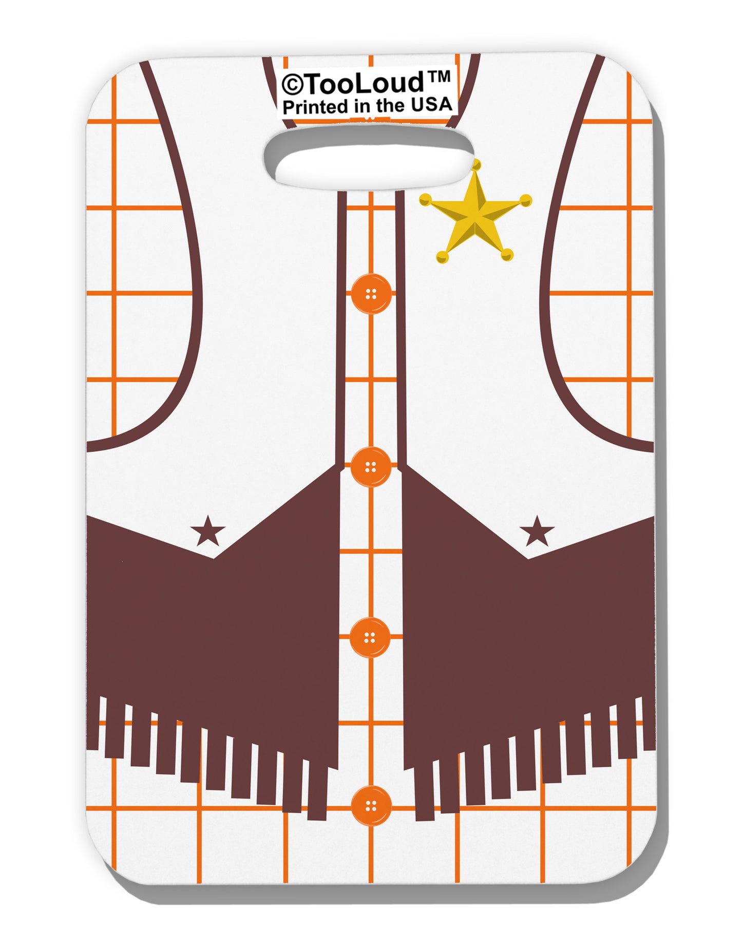 Cowboy White AOP Luggage Tag Dual Sided All Over Print-Luggage Tag-TooLoud-White-One Size-Davson Sales
