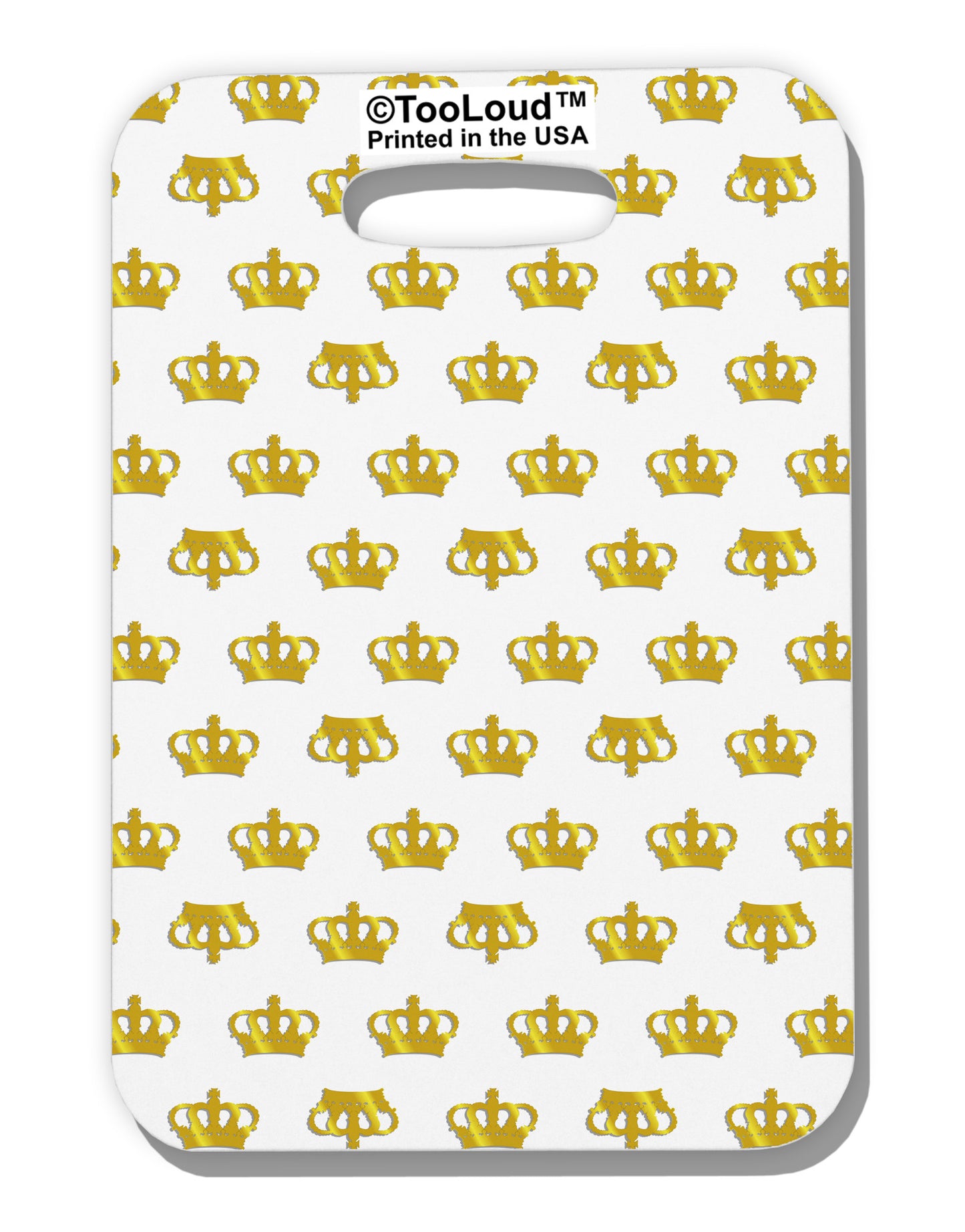 Gold Crowns AOP Luggage Tag Dual Sided All Over Print by TooLoud-Luggage Tag-TooLoud-White-One Size-Davson Sales