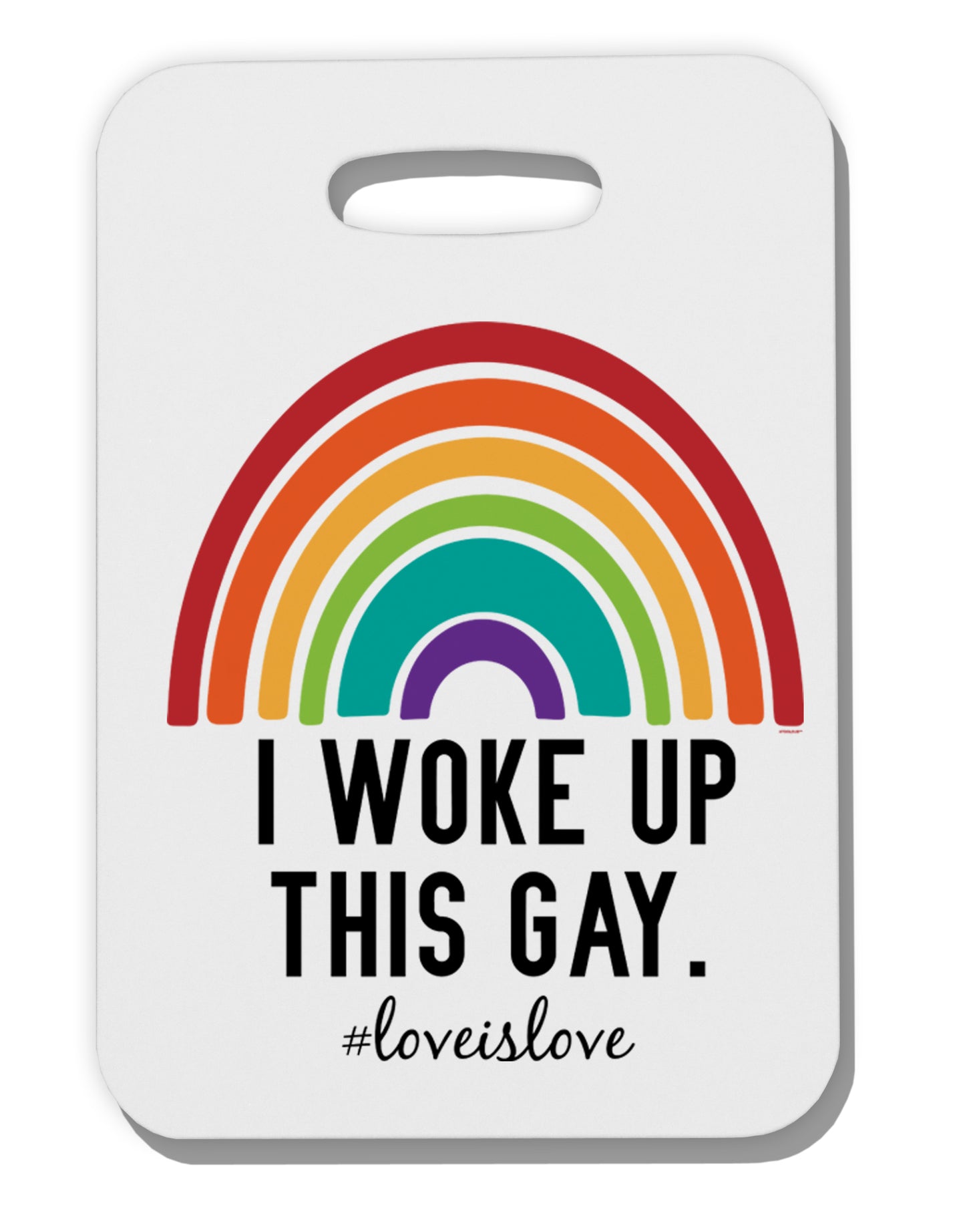 TooLoud I Woke Up This Gay Thick Plastic Luggage Tag-Luggage Tag-TooLoud-Davson Sales