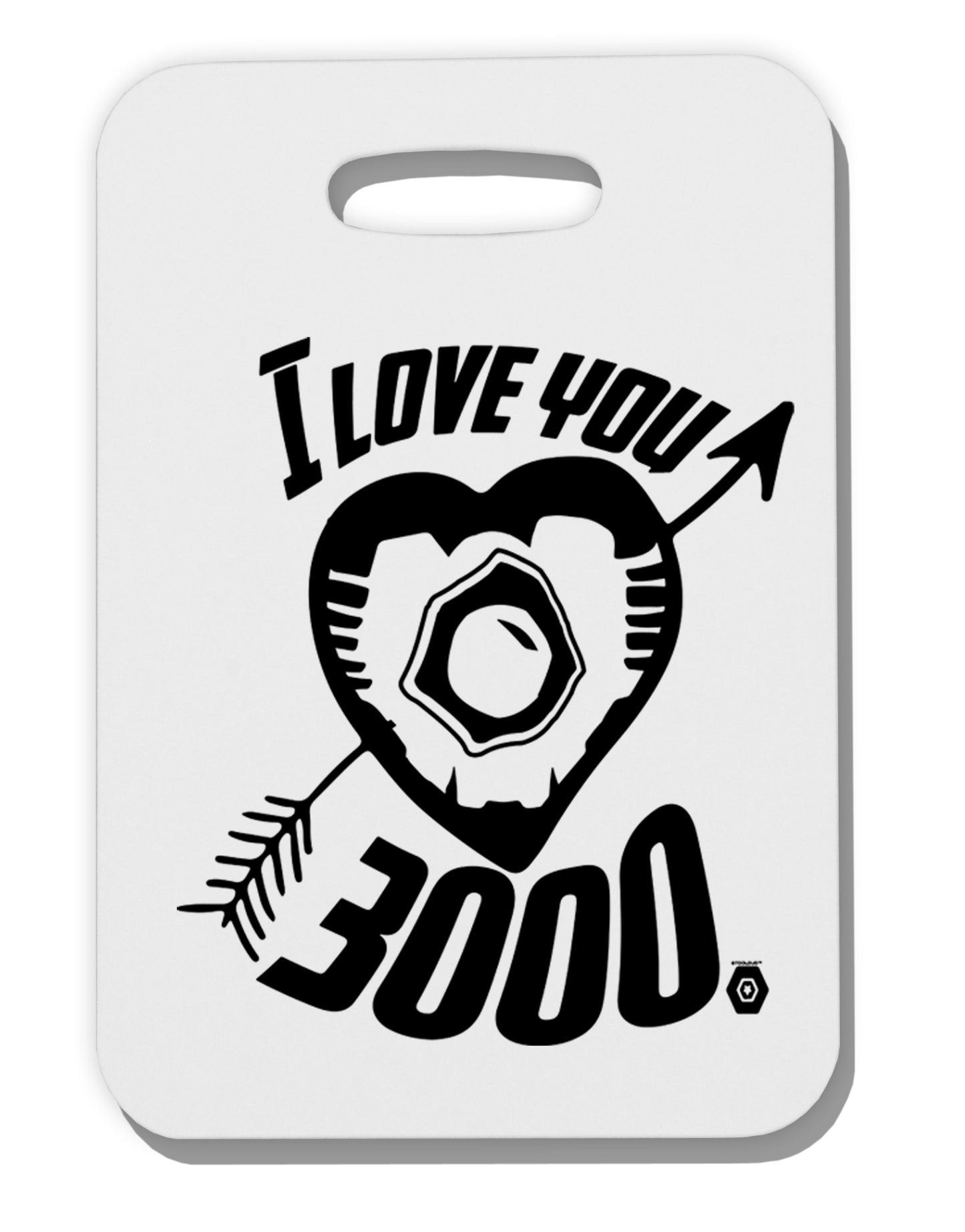 TooLoud I Love You 3000 Thick Plastic Luggage Tag-Luggage Tag-TooLoud-Davson Sales