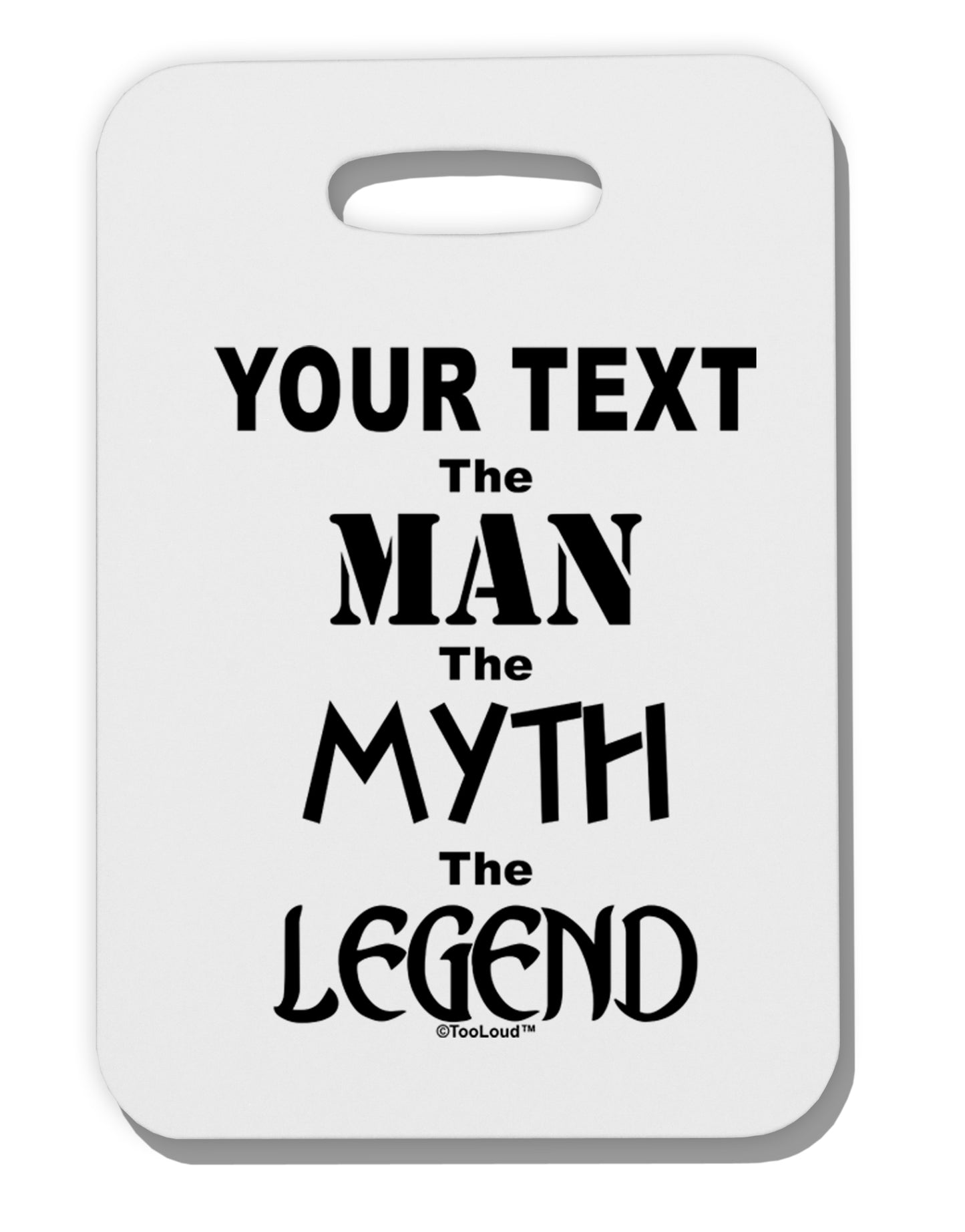 Personalized The Man The Myth The Legend Thick Plastic Luggage Tag by TooLoud-Luggage Tag-TooLoud-White-One Size-Davson Sales