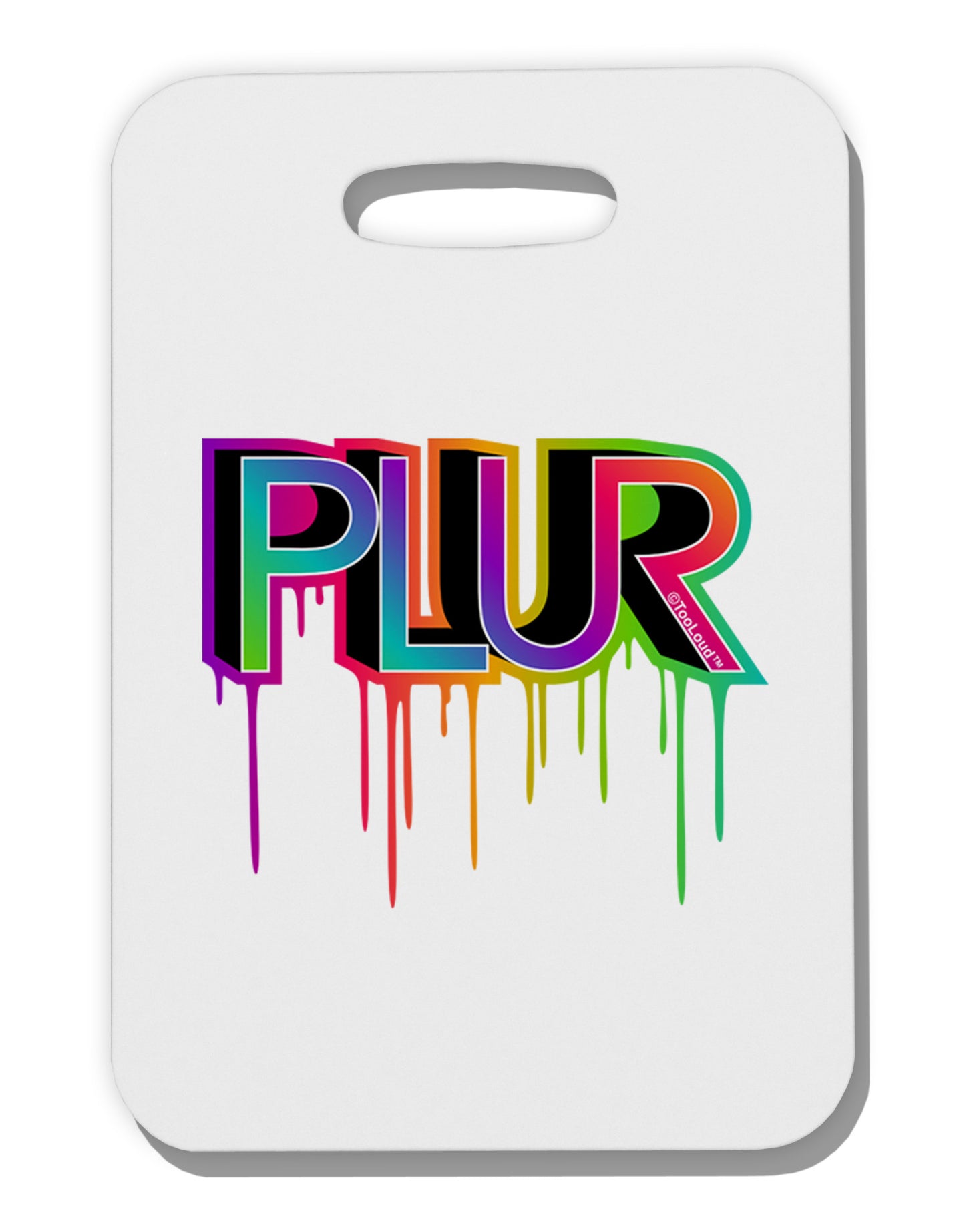 PLUR Paint Thick Plastic Luggage Tag-Luggage Tag-TooLoud-White-One Size-Davson Sales