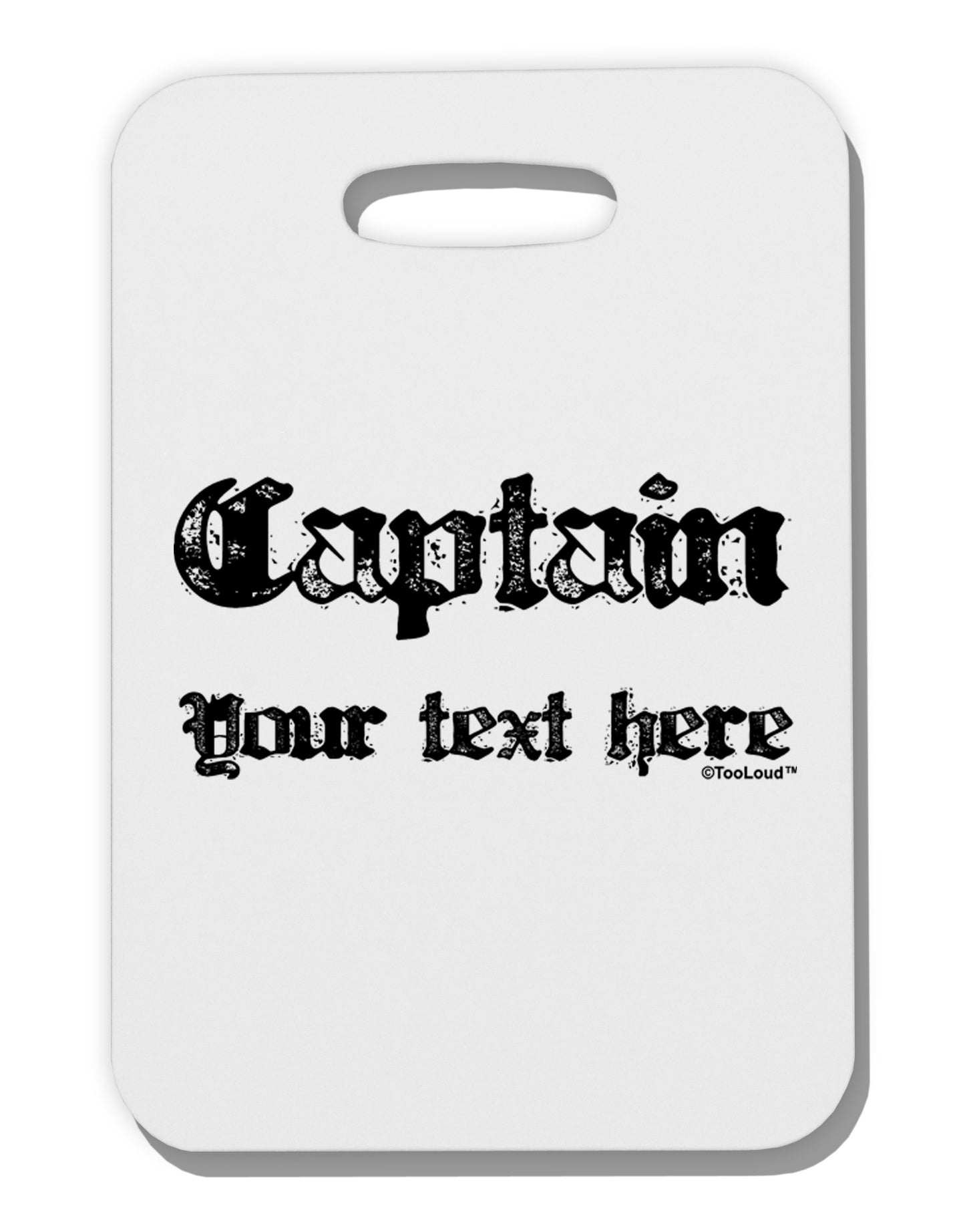 Personalized Captain Thick Plastic Luggage Tag-Luggage Tag-TooLoud-White-One Size-Davson Sales