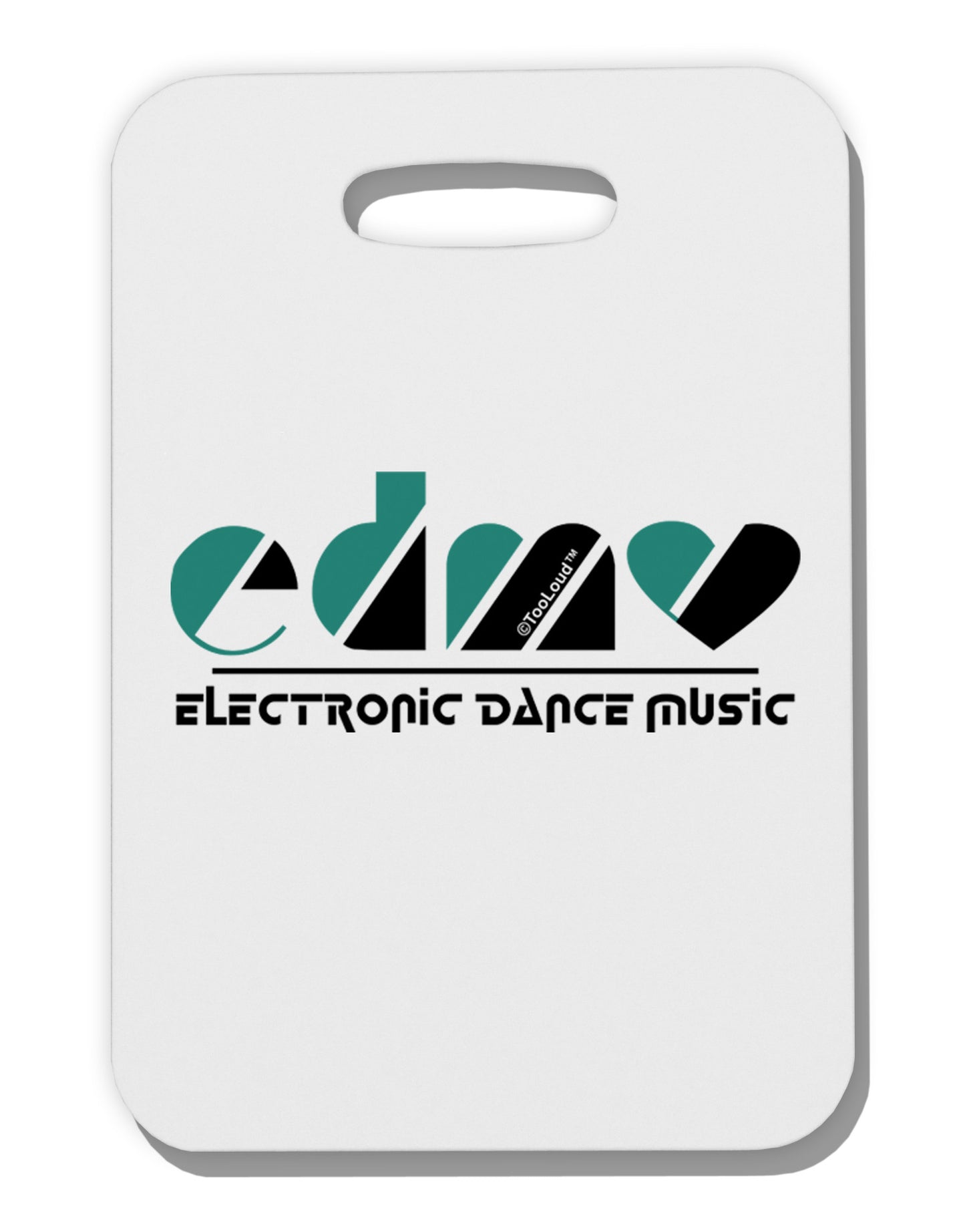 EDM Heart Black Thick Plastic Luggage Tag-Luggage Tag-TooLoud-White-One Size-Davson Sales
