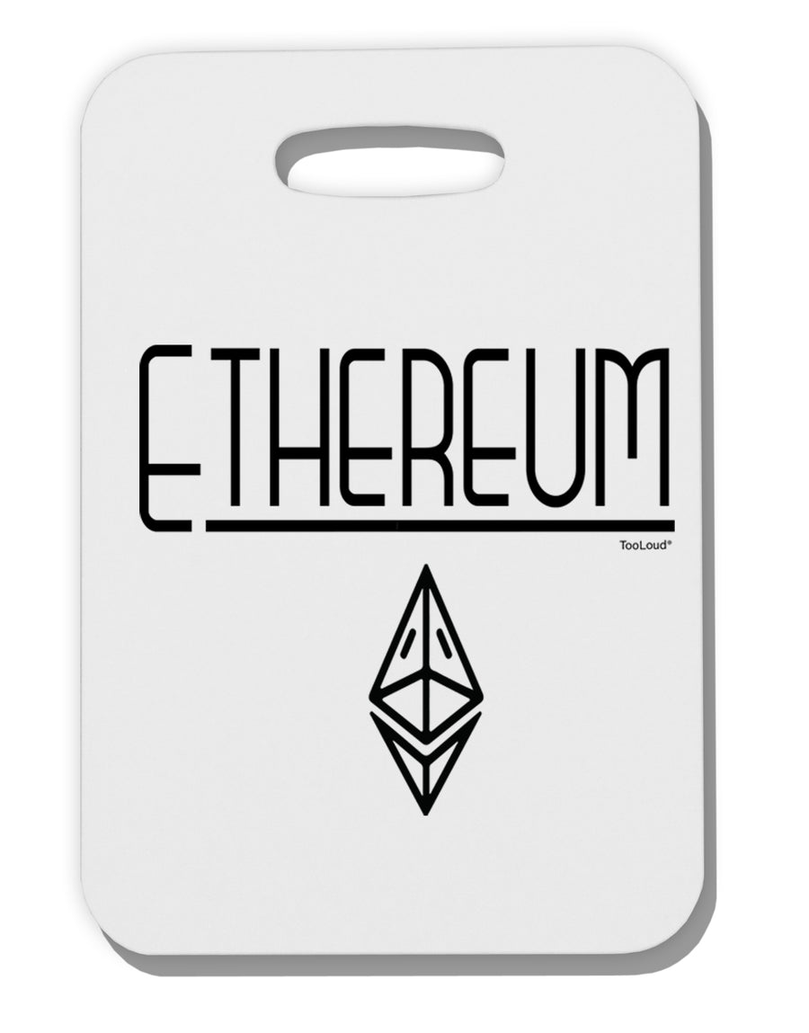 TooLoud Ethereum with logo Thick Plastic Luggage Tag-Luggage Tag-TooLoud-Davson Sales