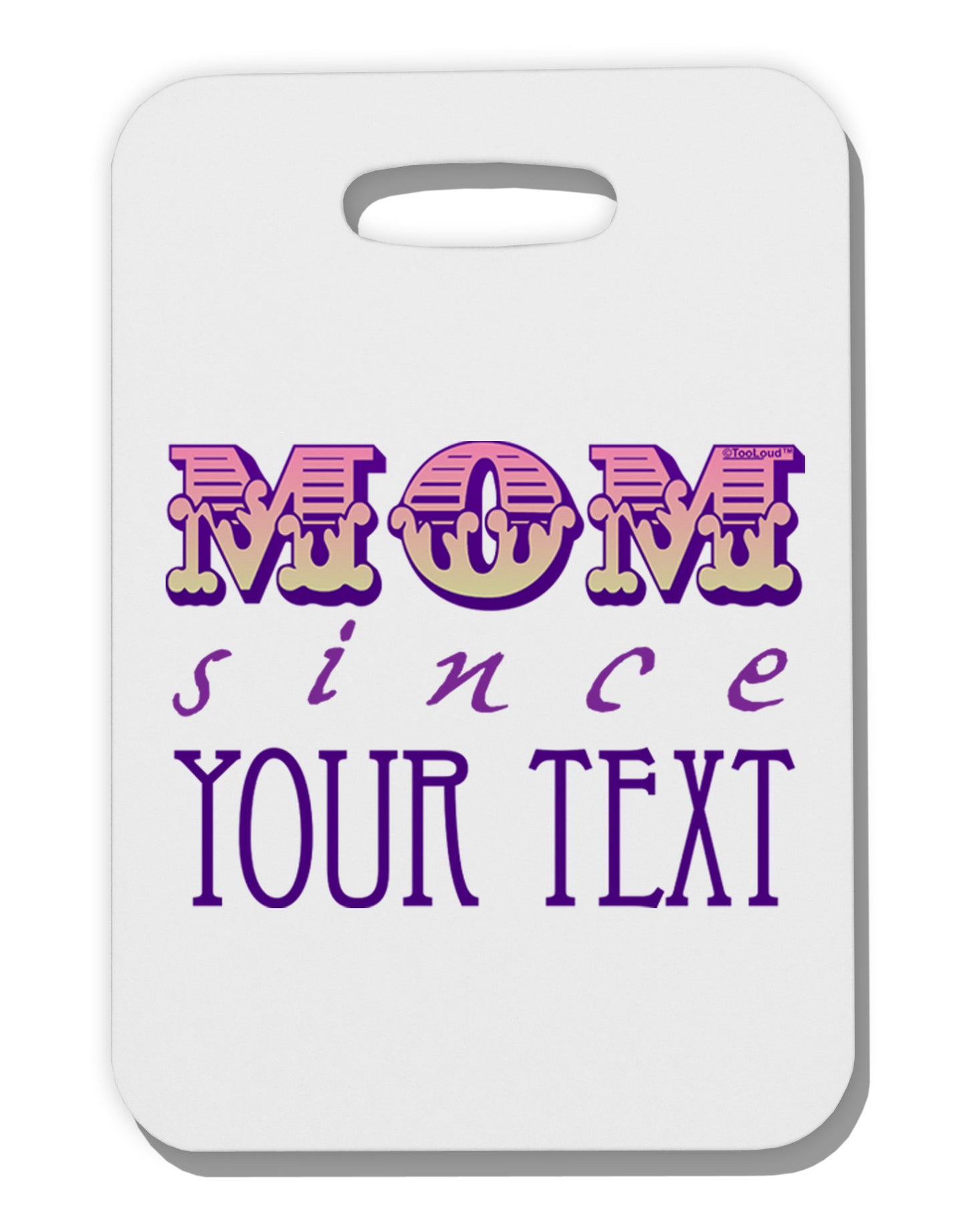 Personalized Mom Since ___ Plus Size Apron-Bib Apron-TooLoud-White-2.74"x4"x2mm-Davson Sales