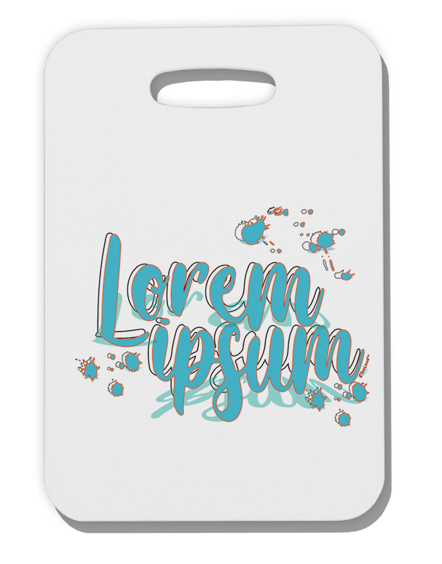 TooLoud Lorem Ipsum Thick Plastic Luggage Tag-Luggage Tag-TooLoud-Davson Sales