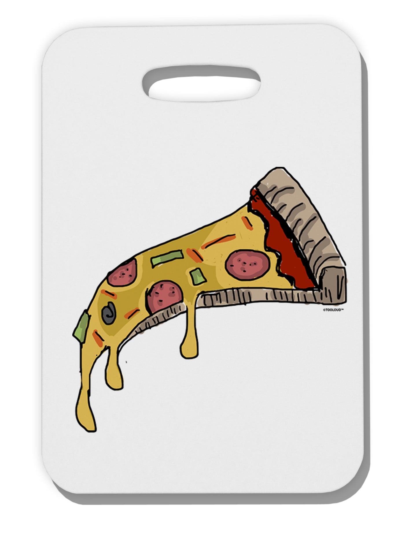 TooLoud Pizza Slice Thick Plastic Luggage Tag-Luggage Tag-TooLoud-Davson Sales