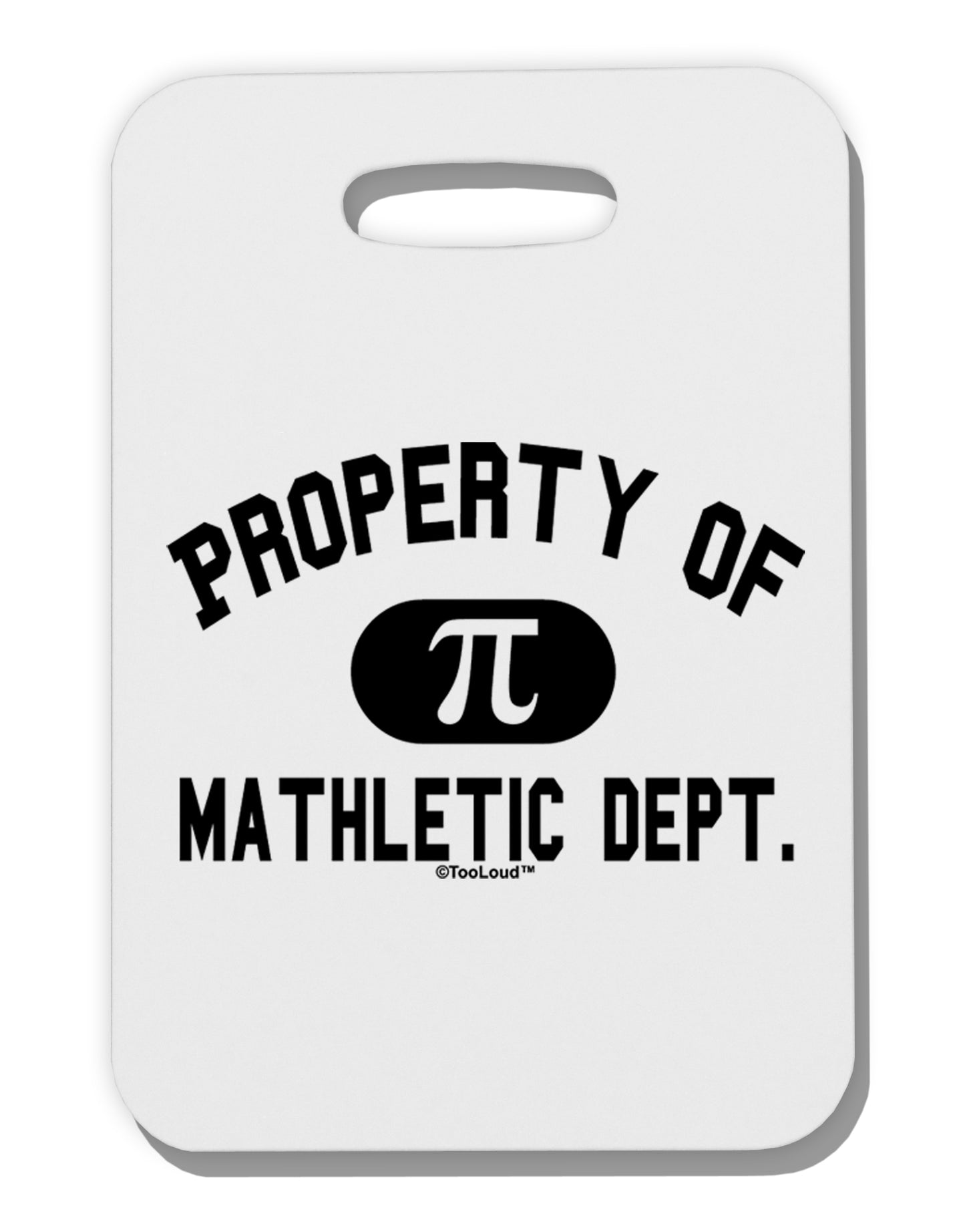 Mathletic Department Thick Plastic Luggage Tag by TooLoud-Luggage Tag-TooLoud-White-One Size-Davson Sales