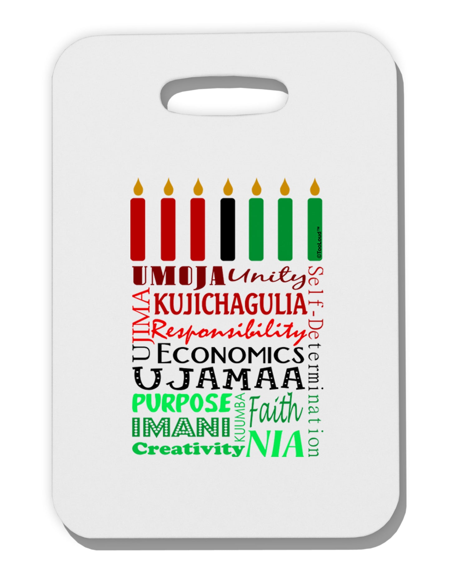 7 Principles Box Thick Plastic Luggage Tag-Luggage Tag-TooLoud-White-One Size-Davson Sales