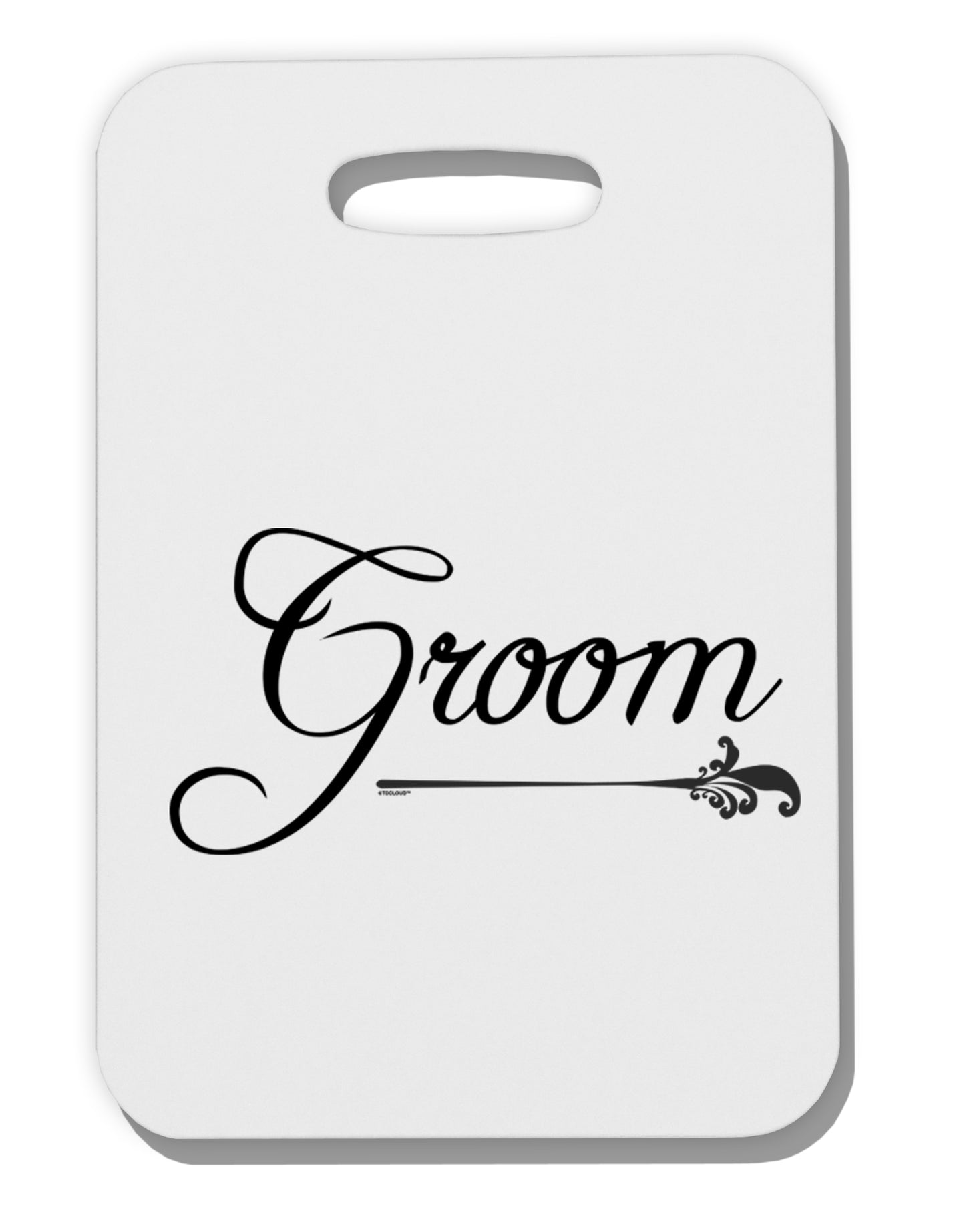 TooLoud Groom Thick Plastic Luggage Tag-Luggage Tag-TooLoud-Davson Sales