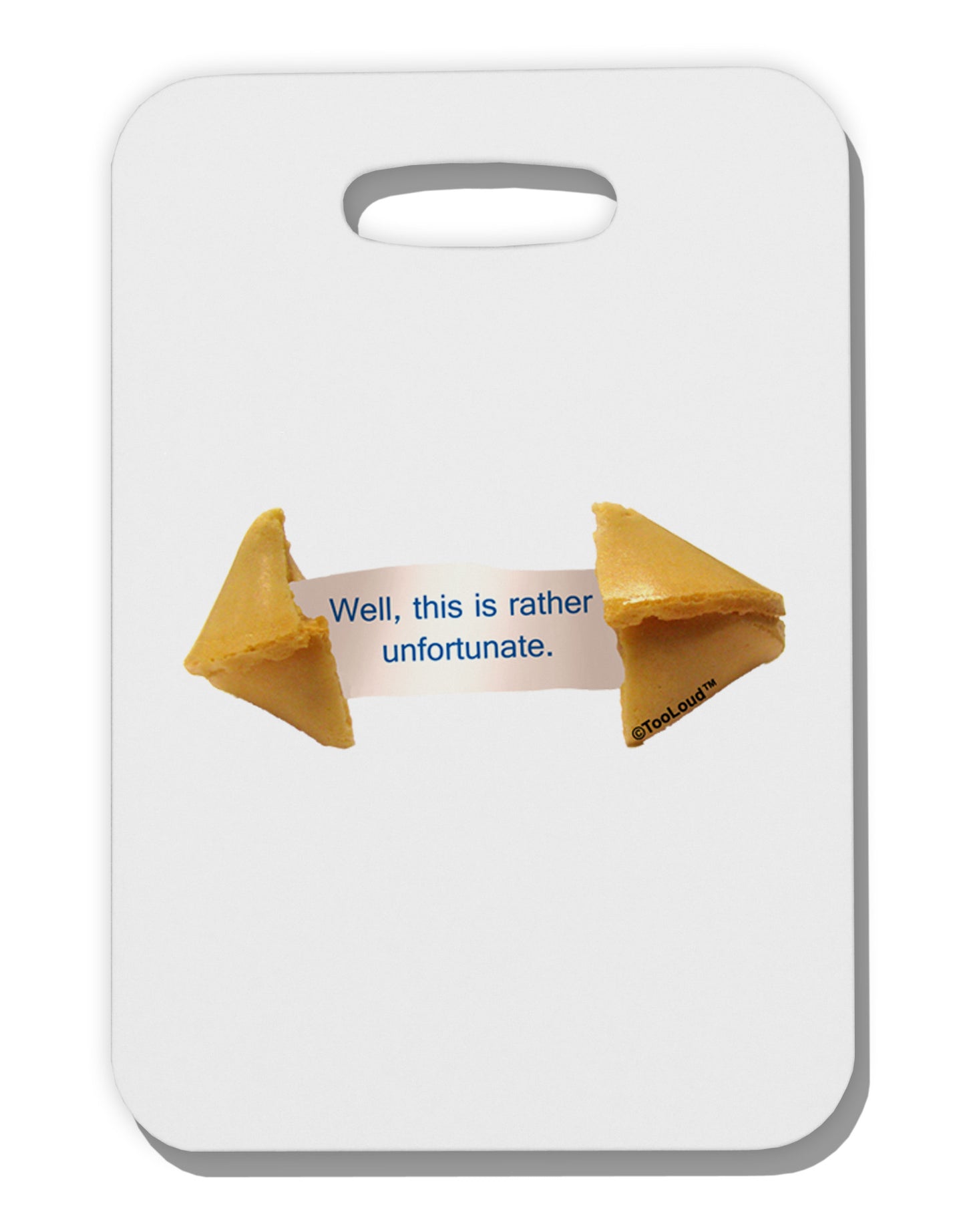 Unfortunate Cookie Thick Plastic Luggage Tag-Luggage Tag-TooLoud-White-One Size-Davson Sales