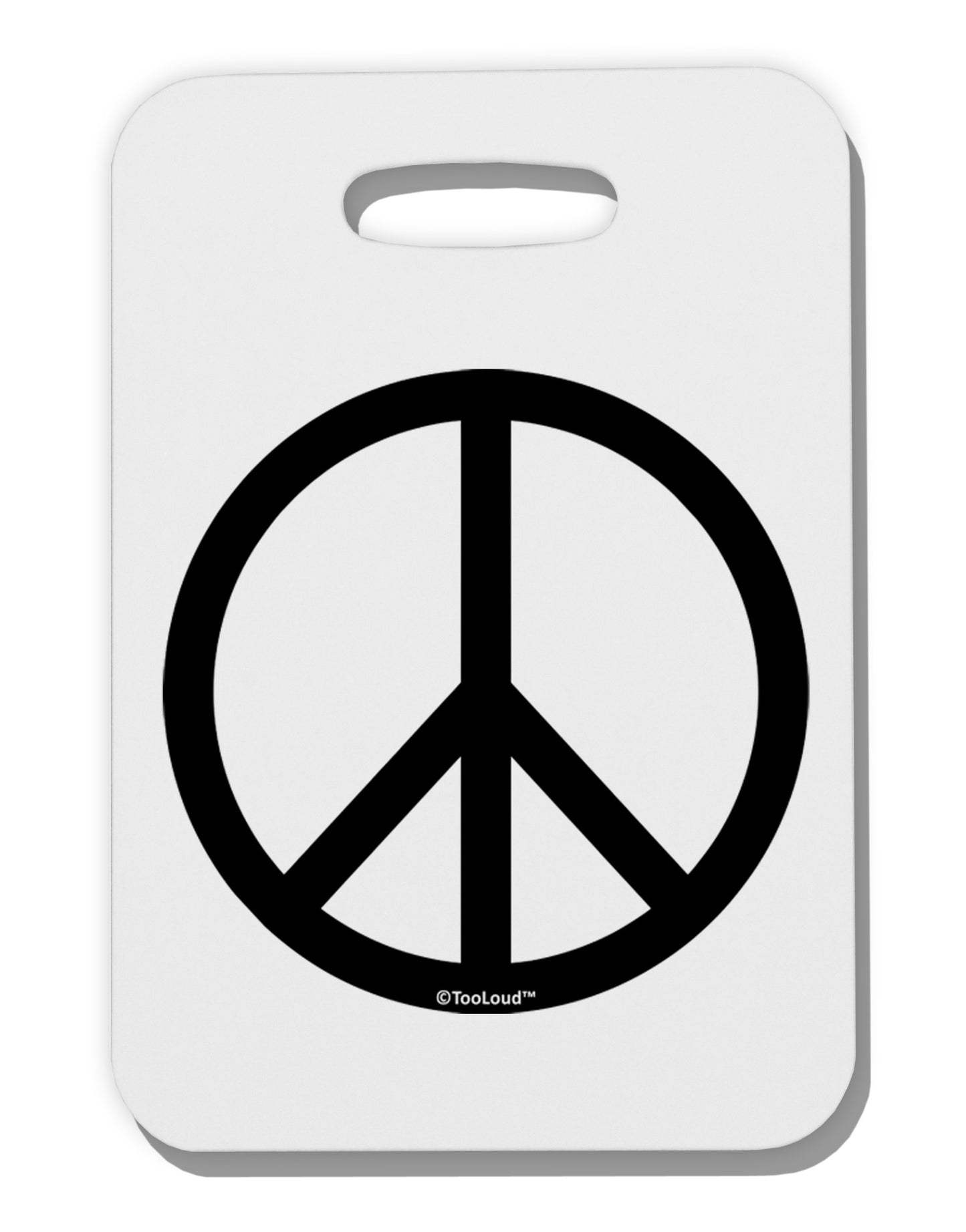 Peace Sign Symbol Thick Plastic Luggage Tag-Luggage Tag-TooLoud-White-One Size-Davson Sales