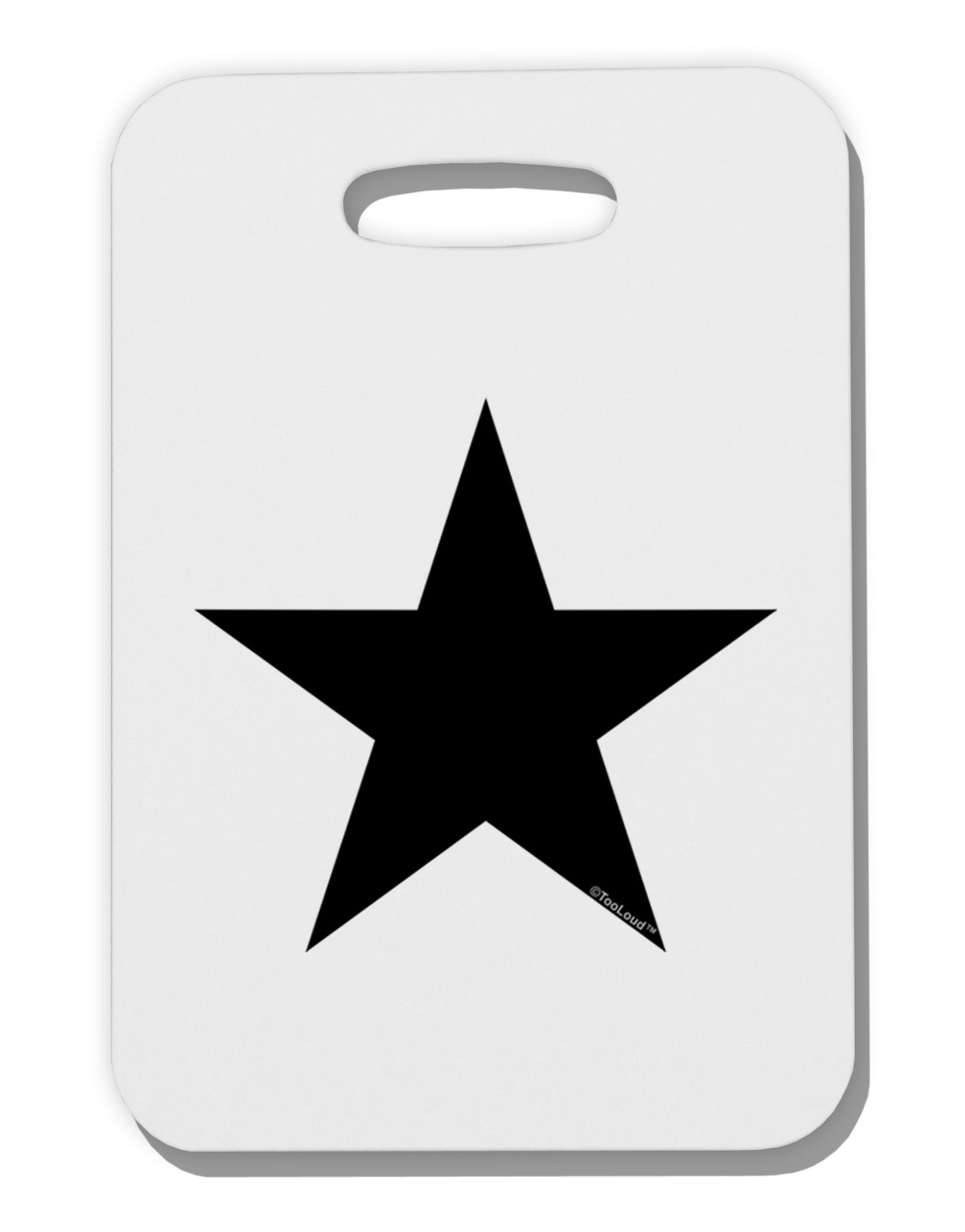 Black Star Thick Plastic Luggage Tag-Luggage Tag-TooLoud-White-One Size-Davson Sales