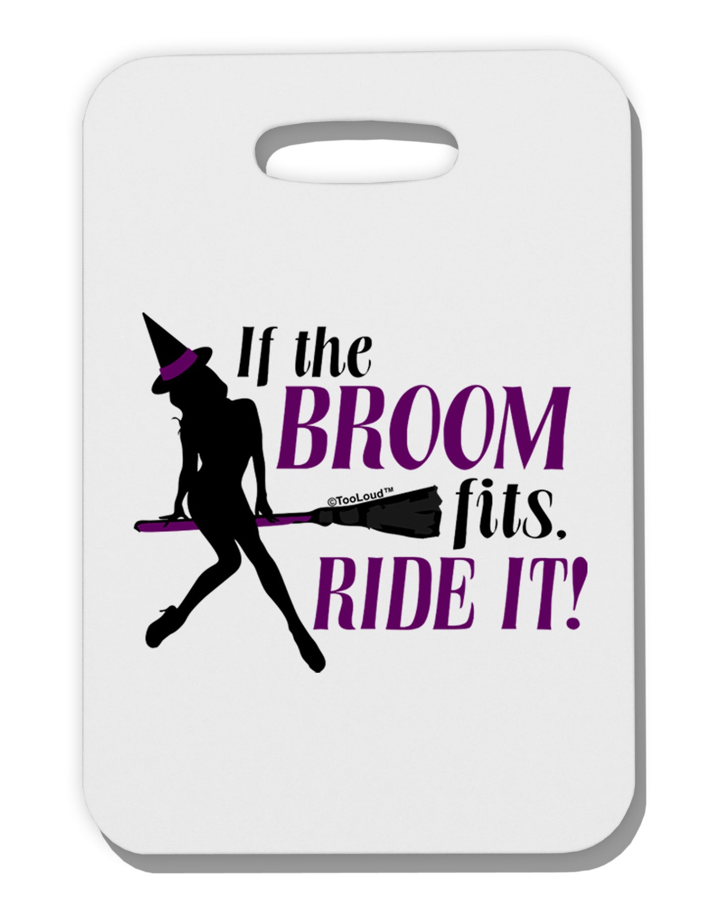 Ride It Purple Thick Plastic Luggage Tag-Luggage Tag-TooLoud-White-One Size-Davson Sales