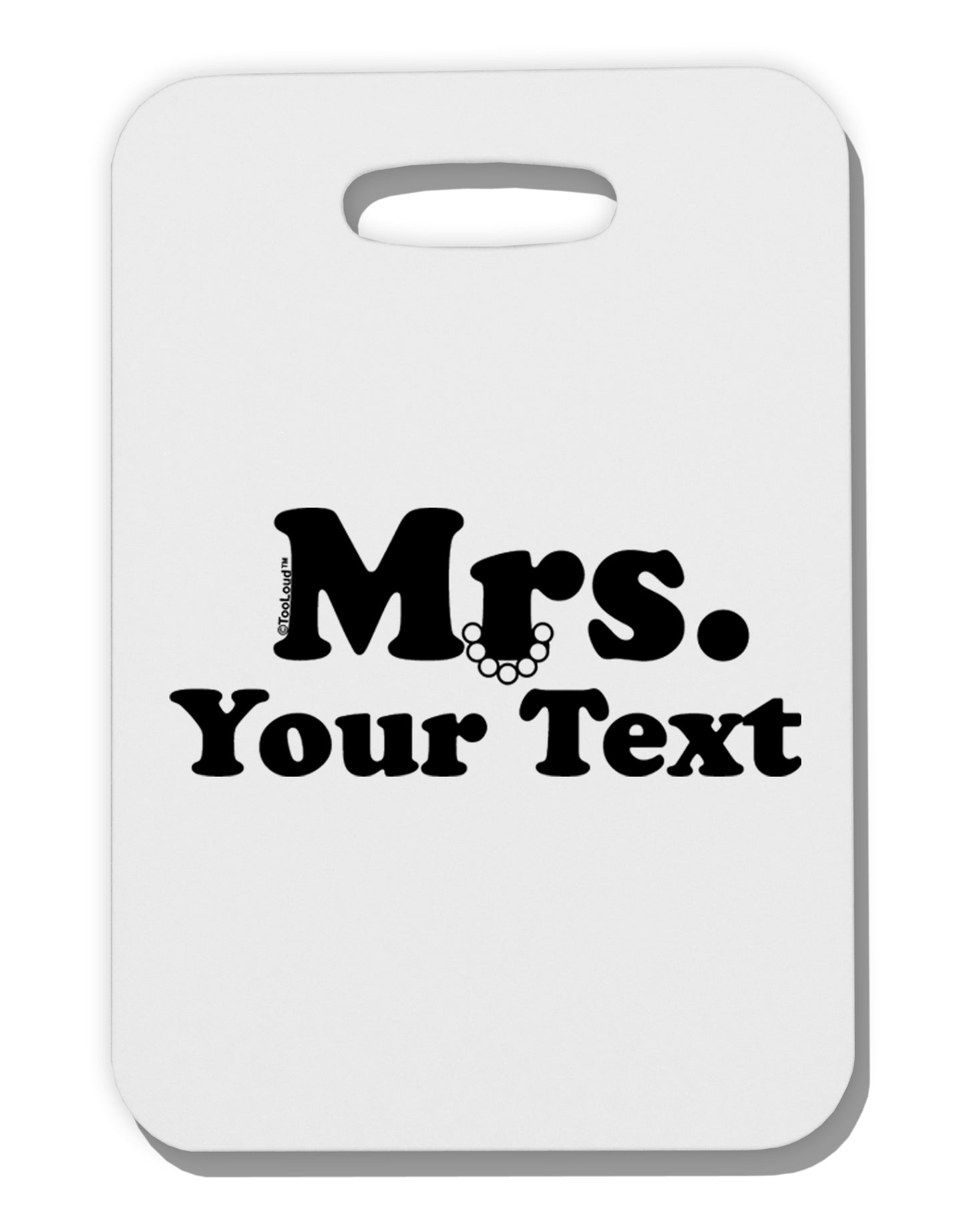 Personalized Mrs Classy Thick Plastic Luggage Tag by TooLoud-Luggage Tag-TooLoud-White-One Size-Davson Sales
