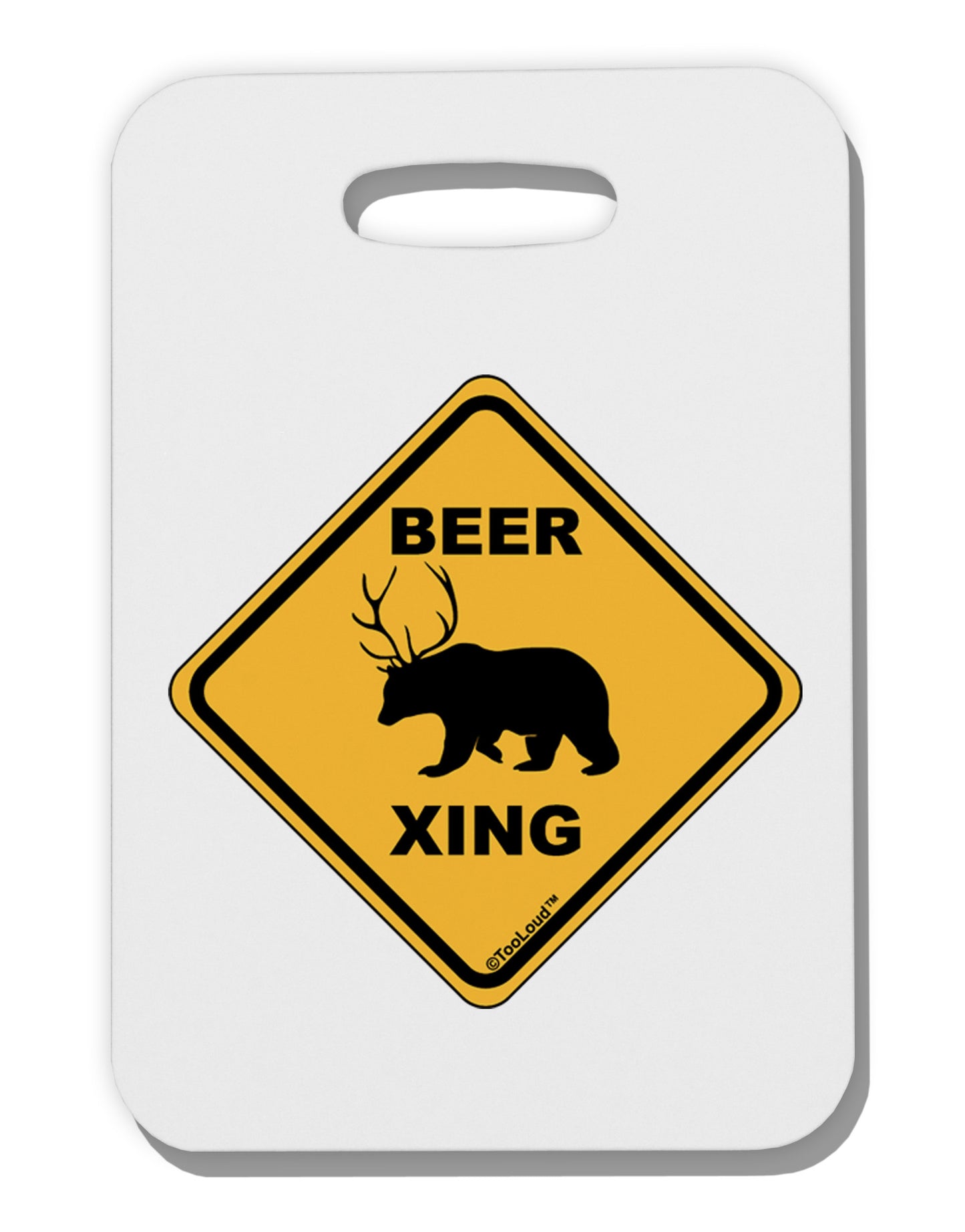 Beer Xing Thick Plastic Luggage Tag-Luggage Tag-TooLoud-White-One Size-Davson Sales