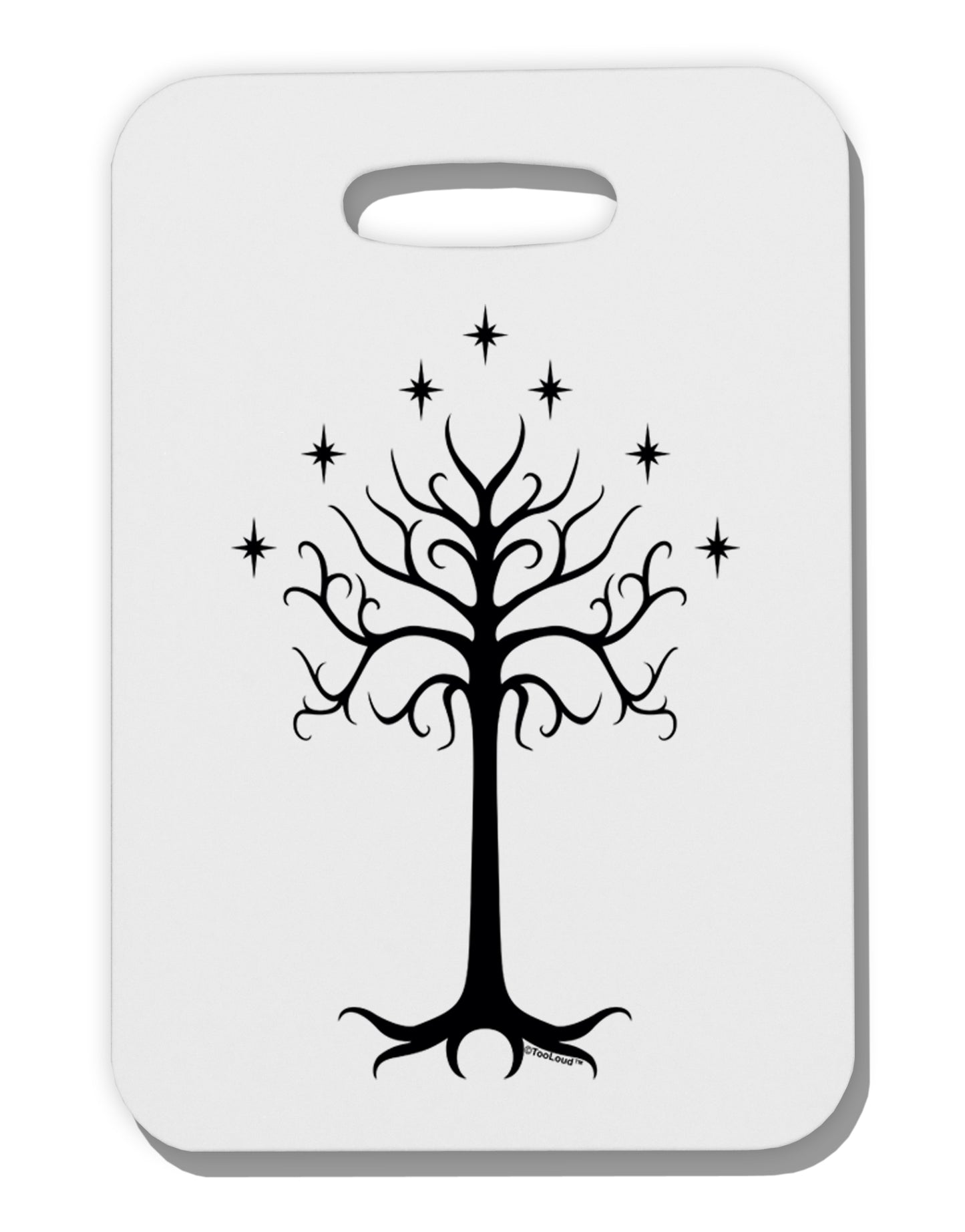 The Royal White Tree Thick Plastic Luggage Tag by TooLoud-Luggage Tag-TooLoud-White-One Size-Davson Sales