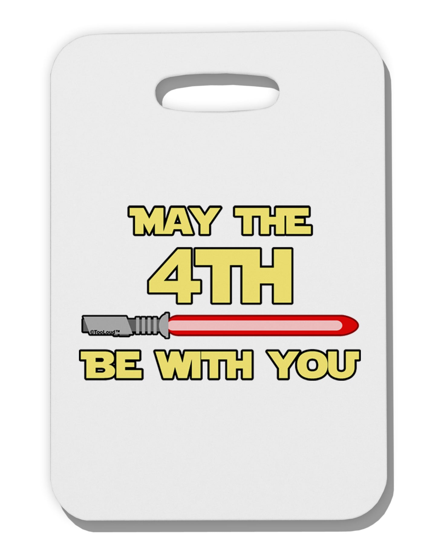 4th Be With You Beam Sword Thick Plastic Luggage Tag-Luggage Tag-TooLoud-White-One Size-Davson Sales
