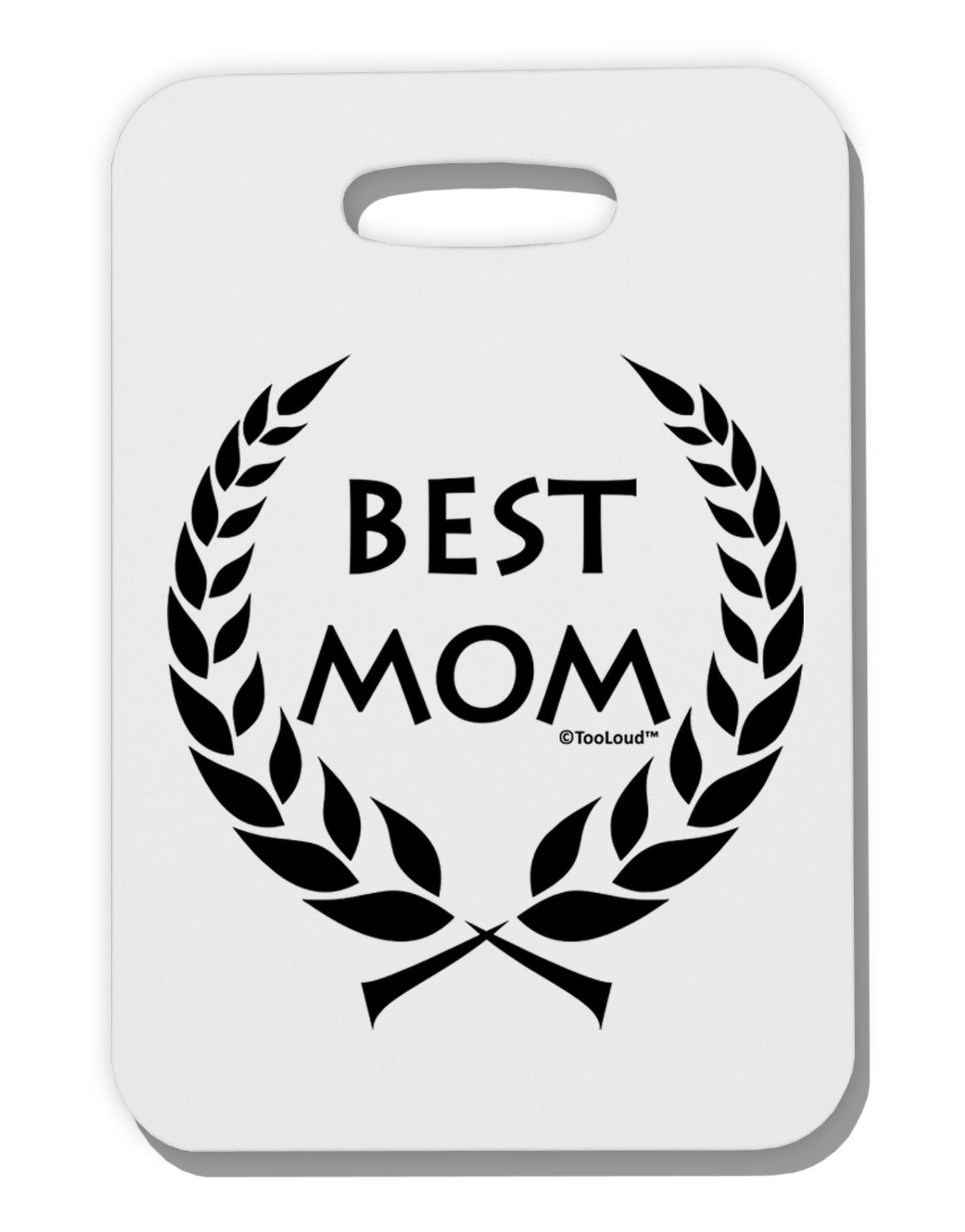 Best Mom - Wreath Design Thick Plastic Luggage Tag by TooLoud-Luggage Tag-TooLoud-White-One Size-Davson Sales