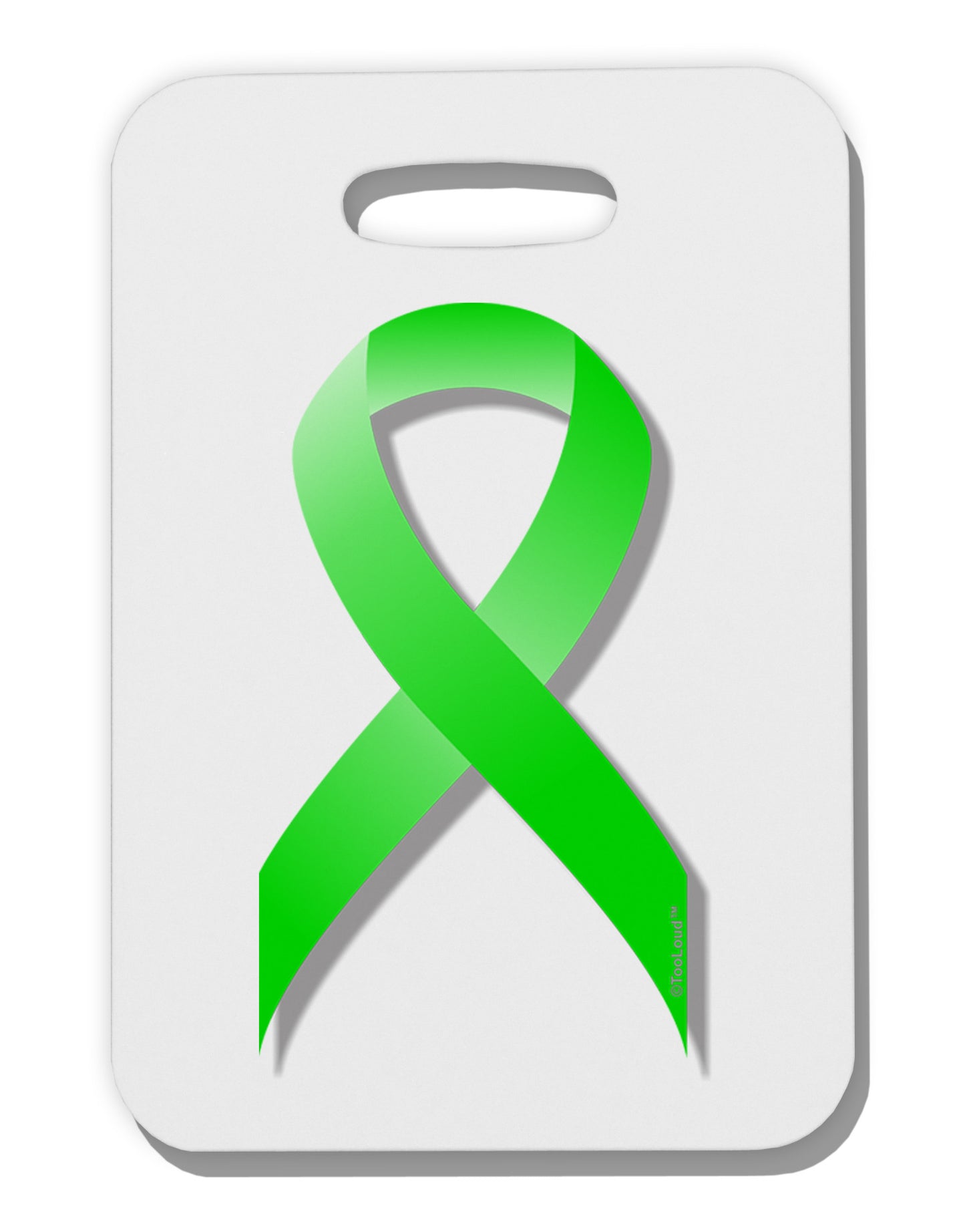 Lyme Disease Awareness Ribbon - Lime Green Thick Plastic Luggage Tag-Luggage Tag-TooLoud-White-One Size-Davson Sales