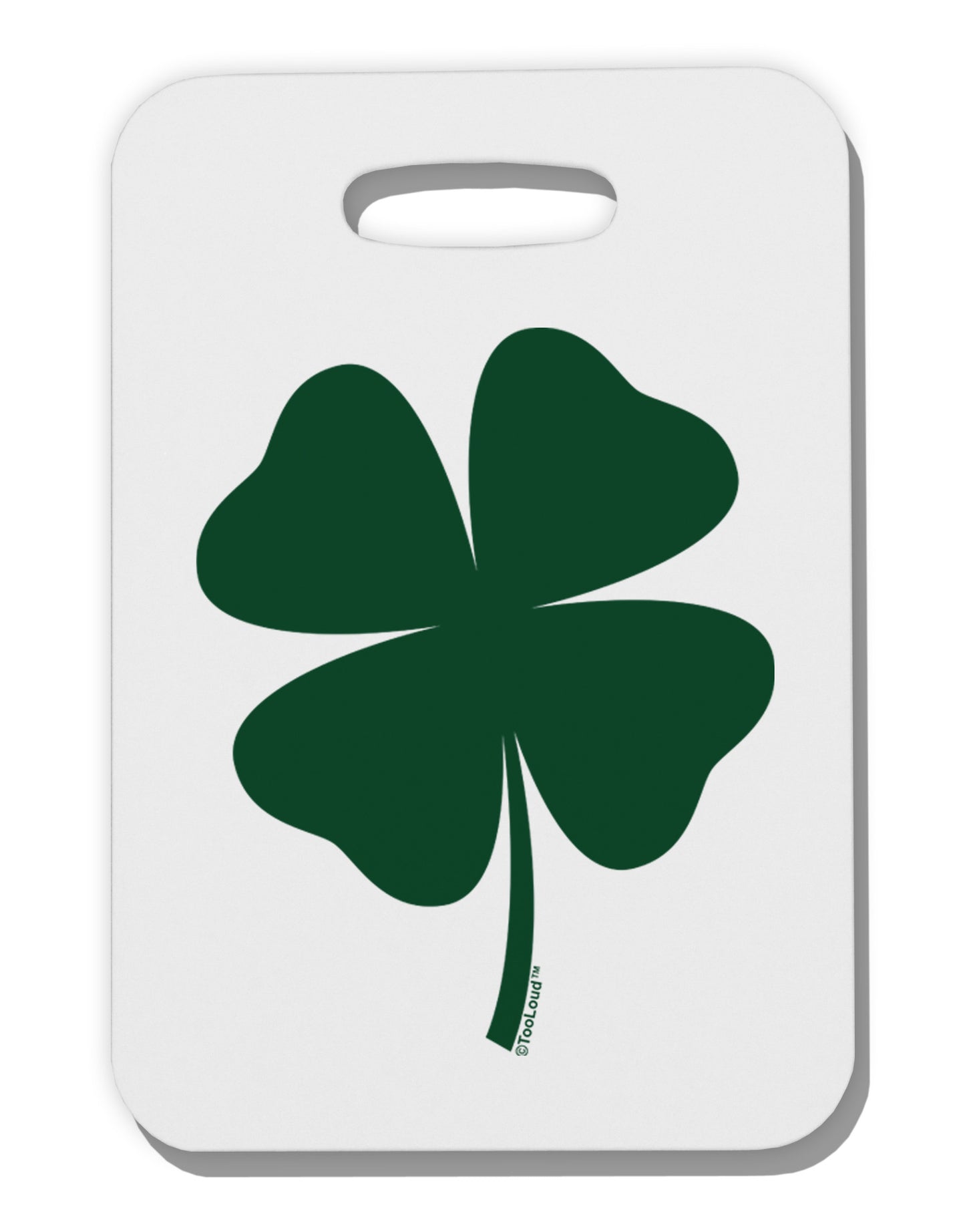Lucky Four Leaf Clover St Patricks Day Thick Plastic Luggage Tag-Luggage Tag-TooLoud-White-One Size-Davson Sales