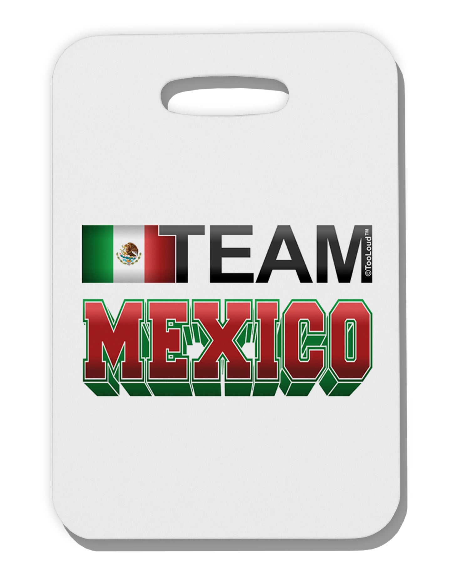 Sporty Team Mexico Thick Plastic Luggage Tag-Luggage Tag-TooLoud-White-One Size-Davson Sales