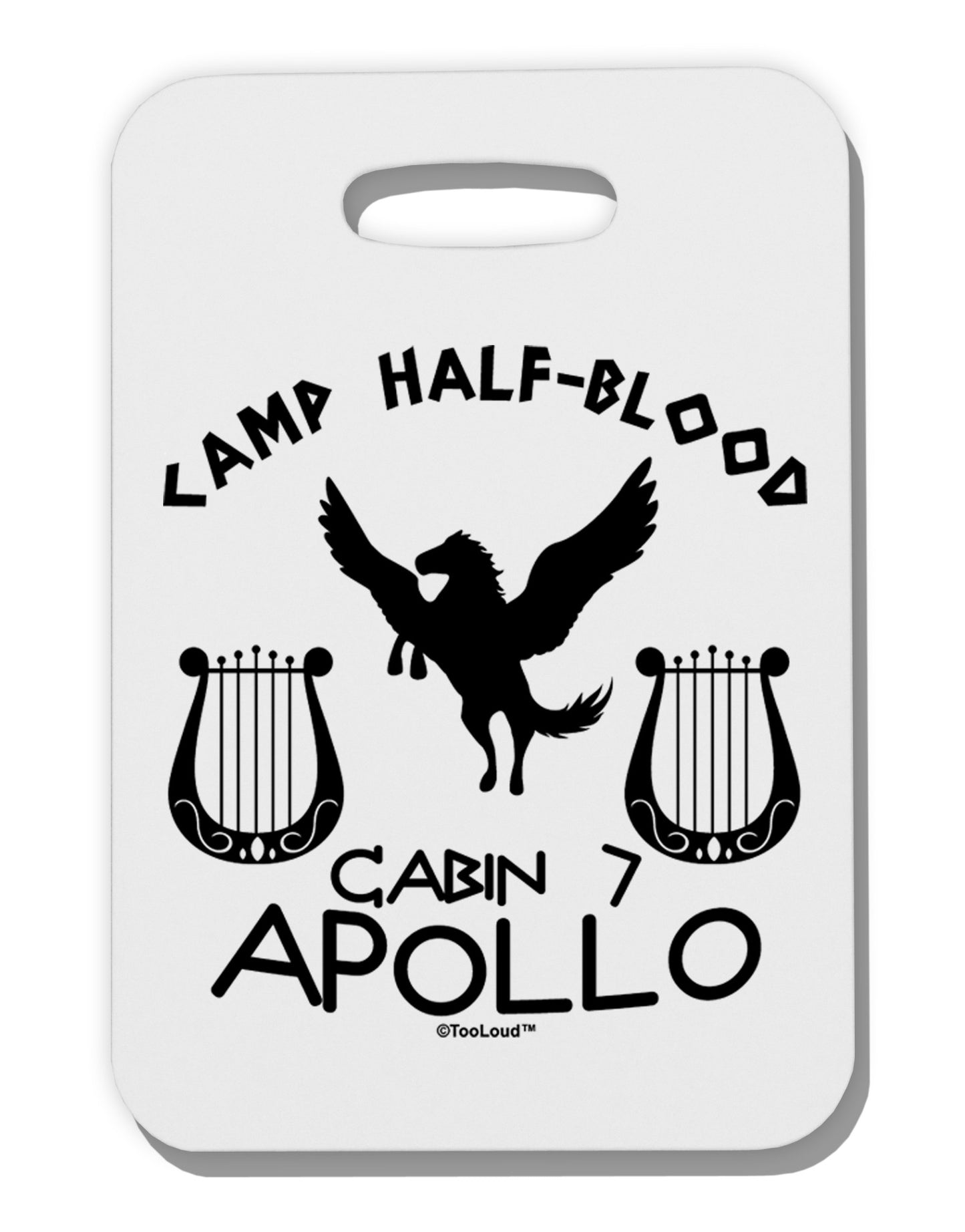 Cabin 7 Apollo Camp Half Blood Thick Plastic Luggage Tag-Luggage Tag-TooLoud-White-One Size-Davson Sales