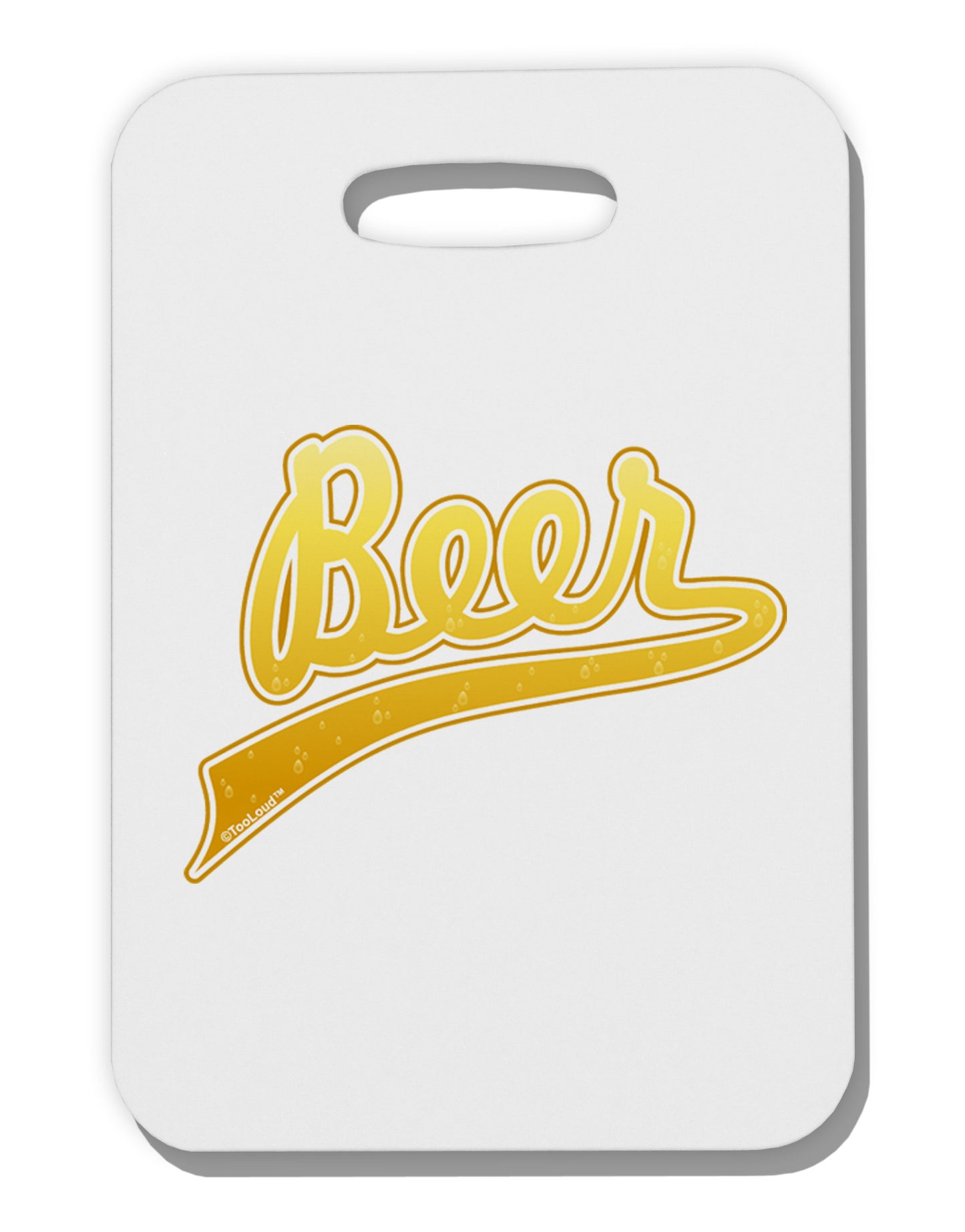 Beer Jersey Thick Plastic Luggage Tag-Luggage Tag-TooLoud-White-One Size-Davson Sales