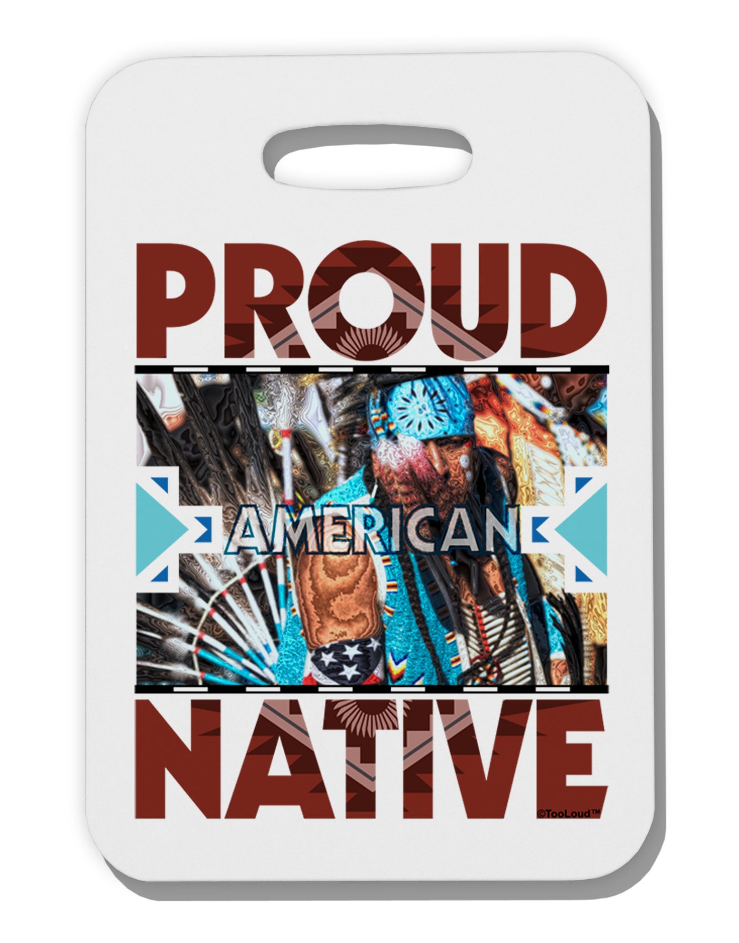 Proud Native American Plus Size Dark Apron-Bib Apron-TooLoud-White-2.74"x4"x2mm-Davson Sales
