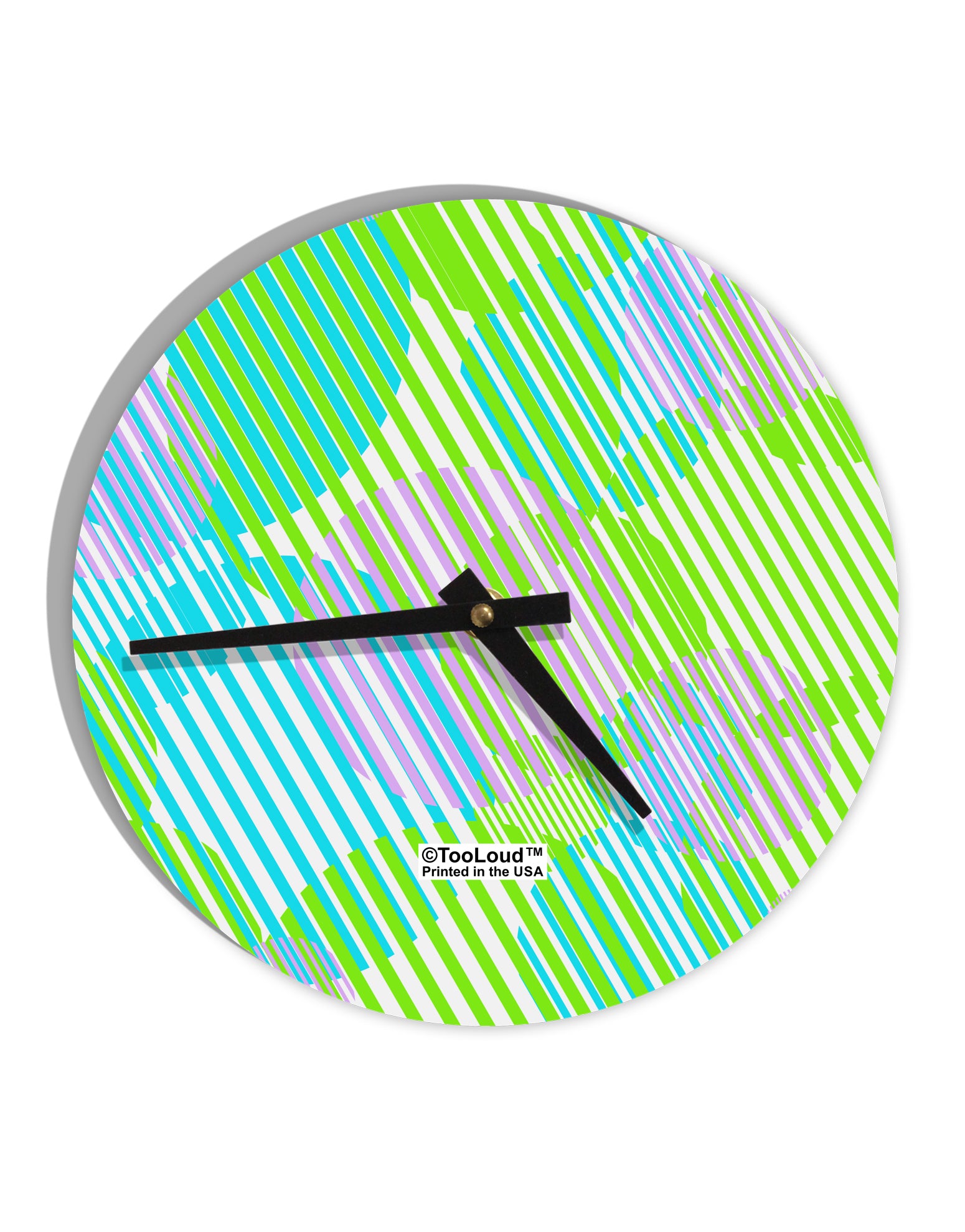 Geometric Circles Pattern AOP 10 InchRound Wall Clock All Over Print by TooLoud-Wall Clock-TooLoud-White-Davson Sales