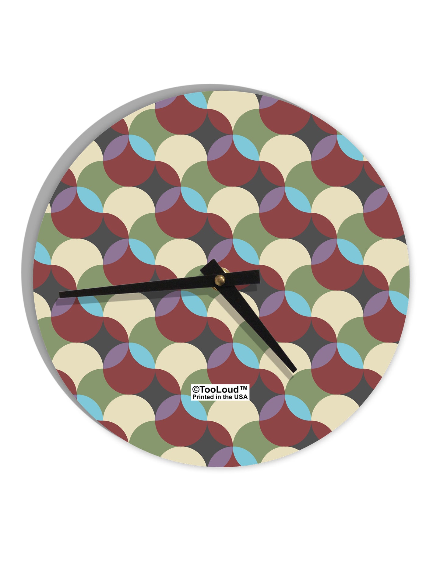 Geometric Abstract AOP 10 InchRound Wall Clock All Over Print by TooLoud-Wall Clock-TooLoud-White-Davson Sales