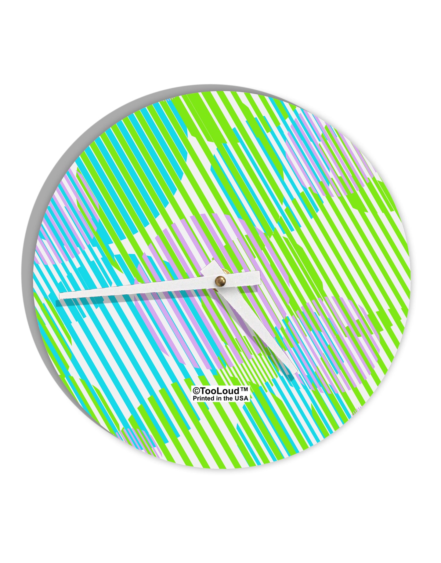 Geometric Circles Pattern AOP 10 InchRound Wall Clock All Over Print by TooLoud-Wall Clock-TooLoud-White-Davson Sales