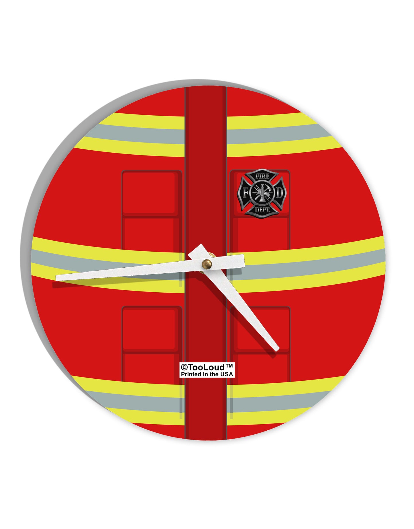Firefighter Red AOP 10 InchRound Wall Clock All Over Print-Wall Clock-TooLoud-White-Davson Sales