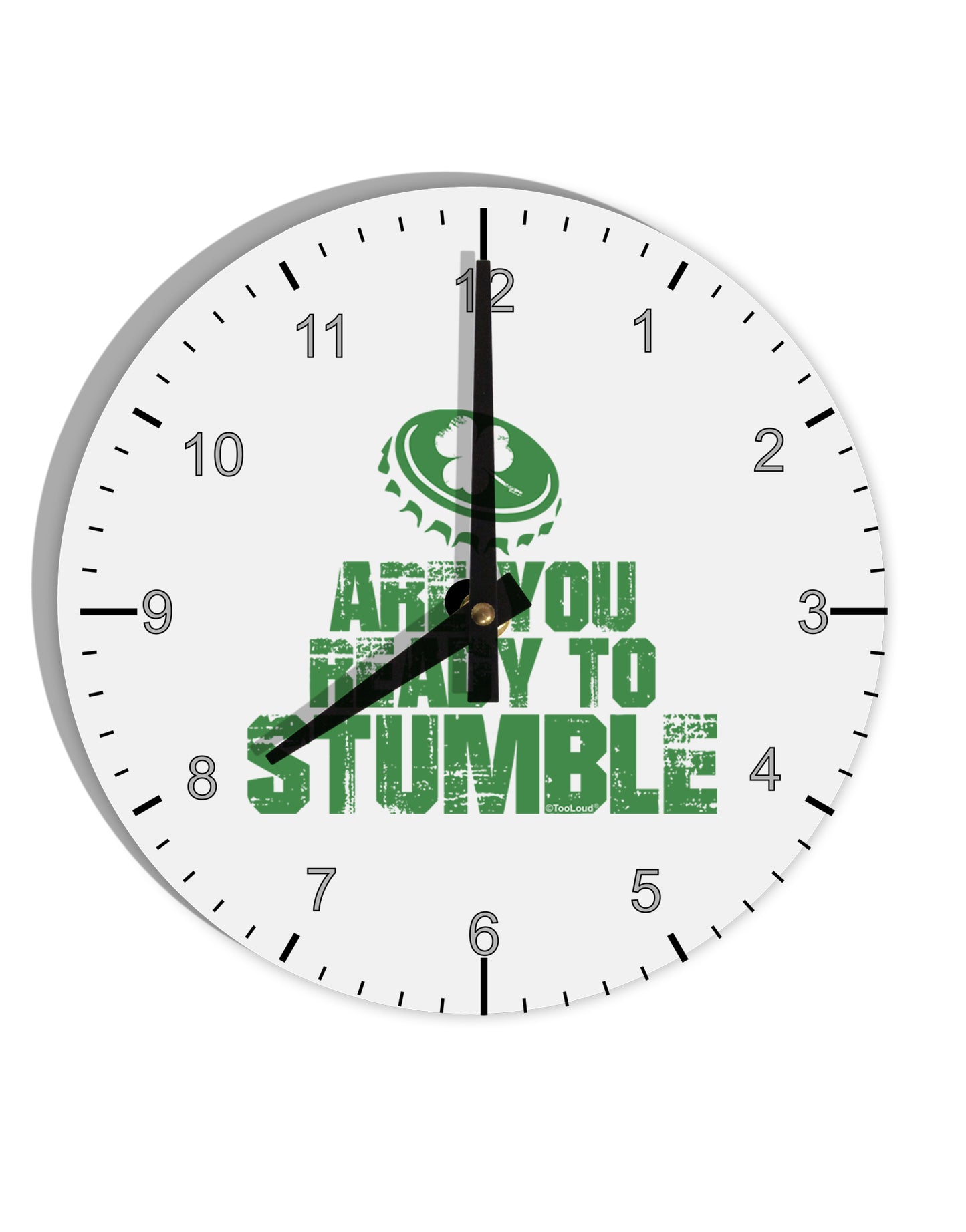 Are You Ready To Stumble Funny 10 InchRound Wall Clock with Numbers by TooLoud-Wall Clock-TooLoud-White-Davson Sales