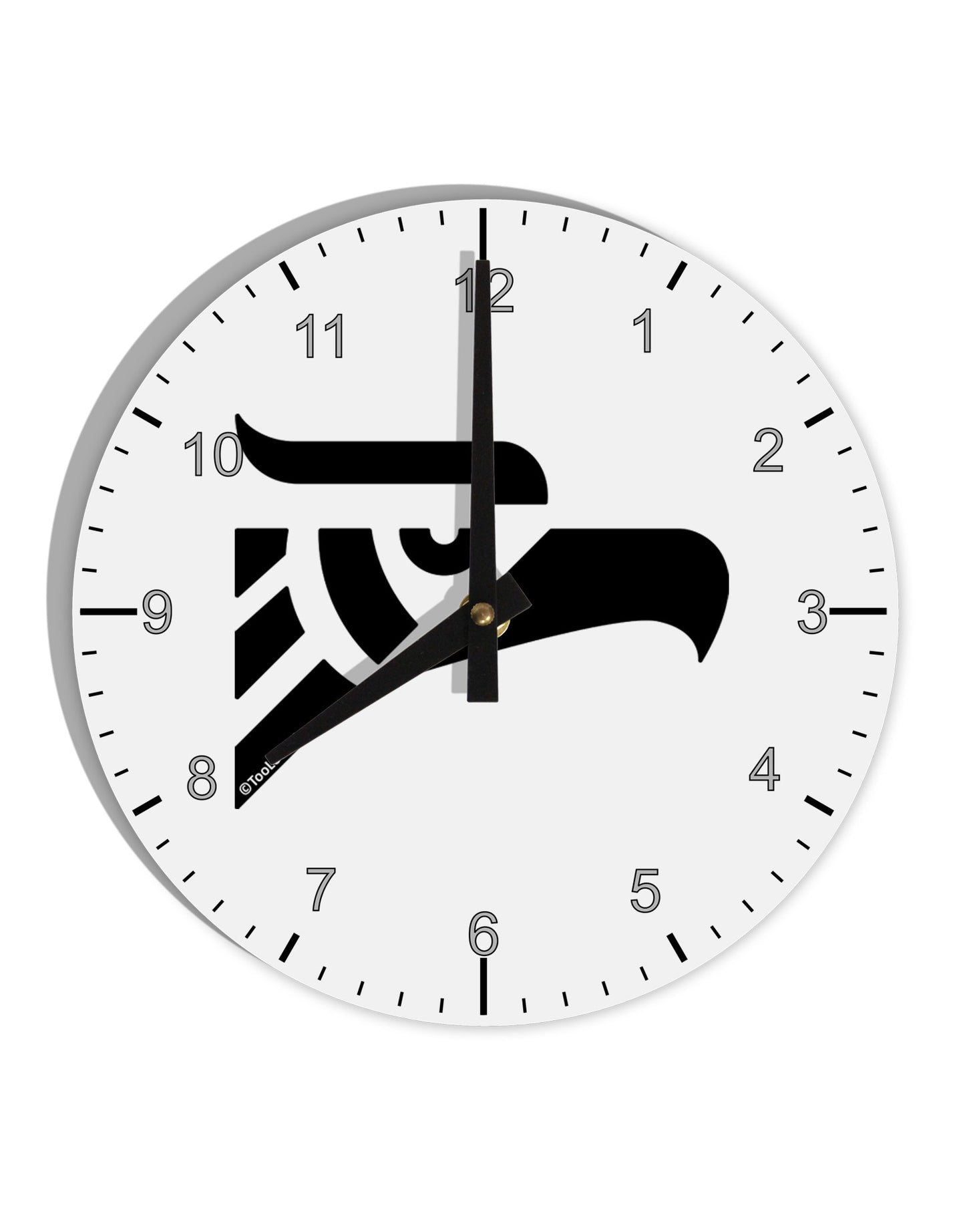 Hecho en Mexico Eagle Symbol 10 InchRound Wall Clock with Numbers by TooLoud-Wall Clock-TooLoud-White-Davson Sales