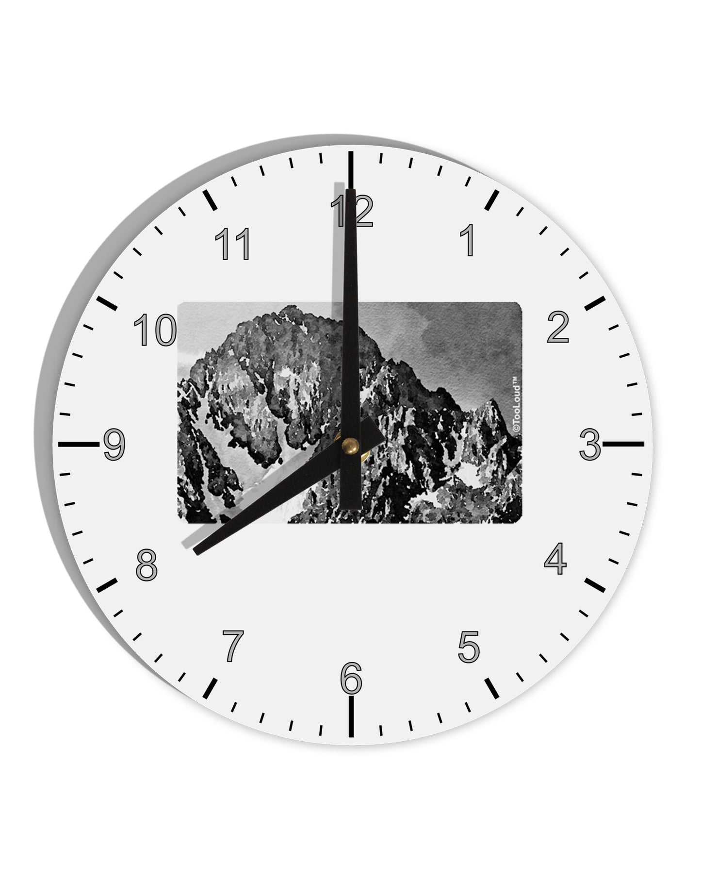 San Juan Mountain Range CO 2 10 InchRound Wall Clock with Numbers-Wall Clock-TooLoud-White-Davson Sales