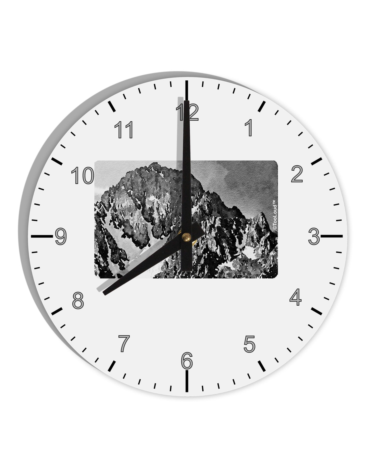 San Juan Mountain Range CO 2 10 InchRound Wall Clock with Numbers-Wall Clock-TooLoud-White-Davson Sales
