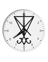 Sigil of Lucifer - Seal of Satan 10 InchRound Wall Clock with Numbers-Wall Clock-TooLoud-White-Davson Sales