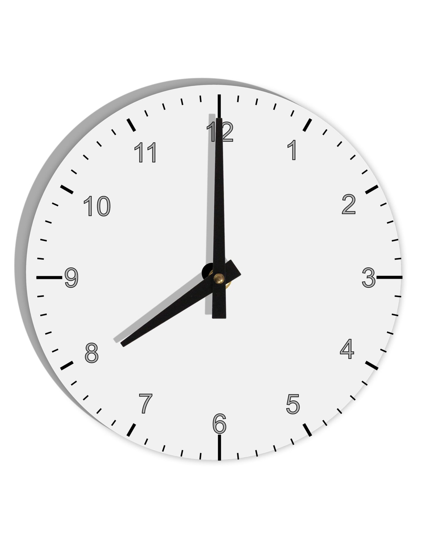 Custom Personalized Image and Text Wall Clock Round with Numbers-Wall Clock-TooLoud-White-Davson Sales