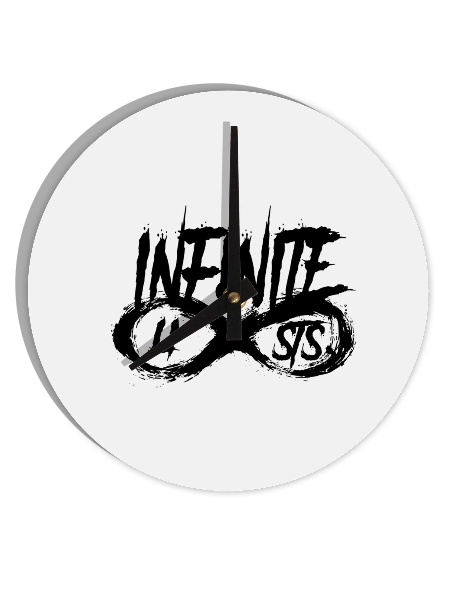 Infinite Lists 10 InchRound Wall Clock by TooLoud-Wall Clock-TooLoud-White-Davson Sales