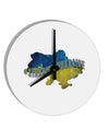 TooLoud #stand with Ukraine Country 8 Inch Round Wall Clock-WallClocks-NoNumbers-TooLoud-Davson Sales