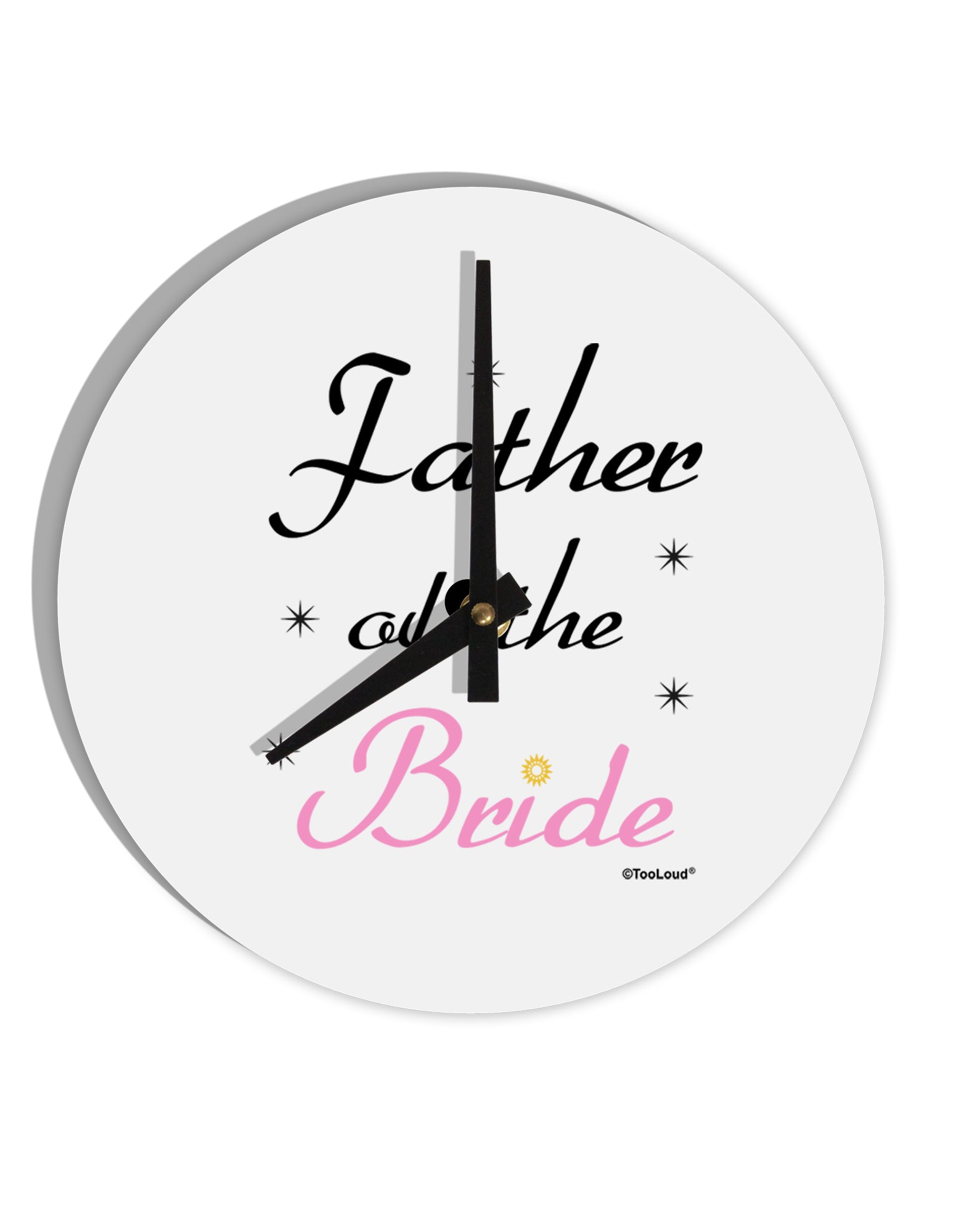 Father of the Bride wedding 10 InchRound Wall Clock by TooLoud-Wall Clock-TooLoud-White-Davson Sales