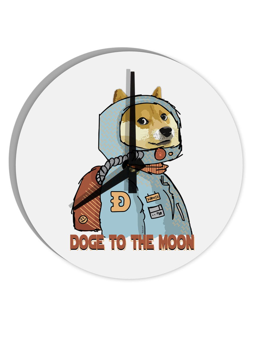 TooLoud Doge to the Moon 10 Inch Round Wall Clock-Wall Clock-TooLoud-Davson Sales