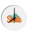 TooLoud Smile 10 Inch Round Wall Clock-Wall Clock-TooLoud-Davson Sales