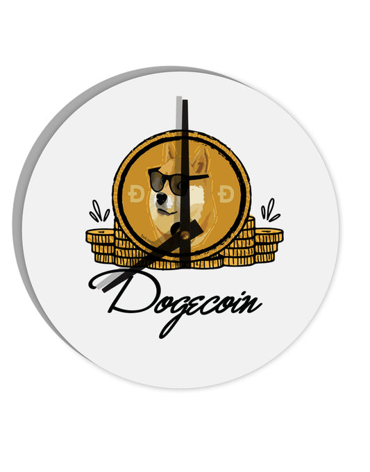 TooLoud Doge Coins 10 Inch Round Wall Clock-Wall Clock-TooLoud-Davson Sales