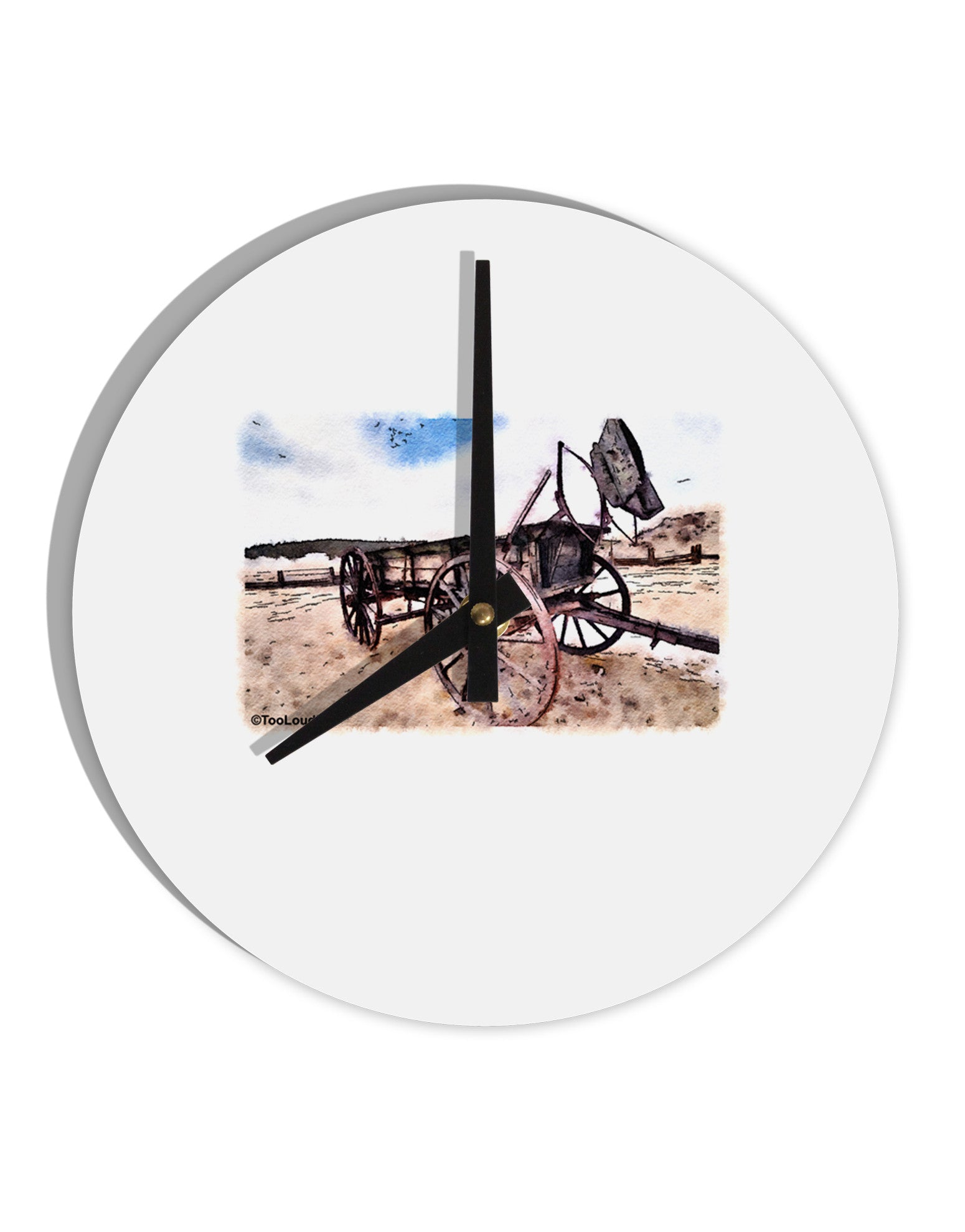 Antique Vehicle 10 InchRound Wall Clock-Wall Clock-TooLoud-White-Davson Sales