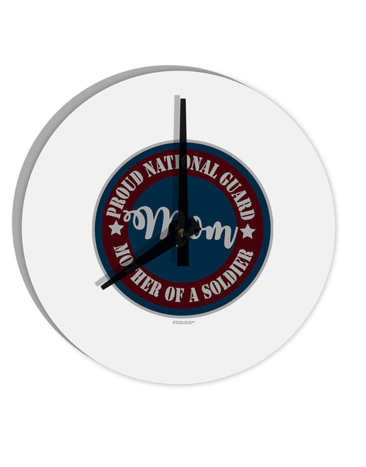 TooLoud Proud National Guard Mom 10 Inch Round Wall Clock-Wall Clock-TooLoud-Davson Sales
